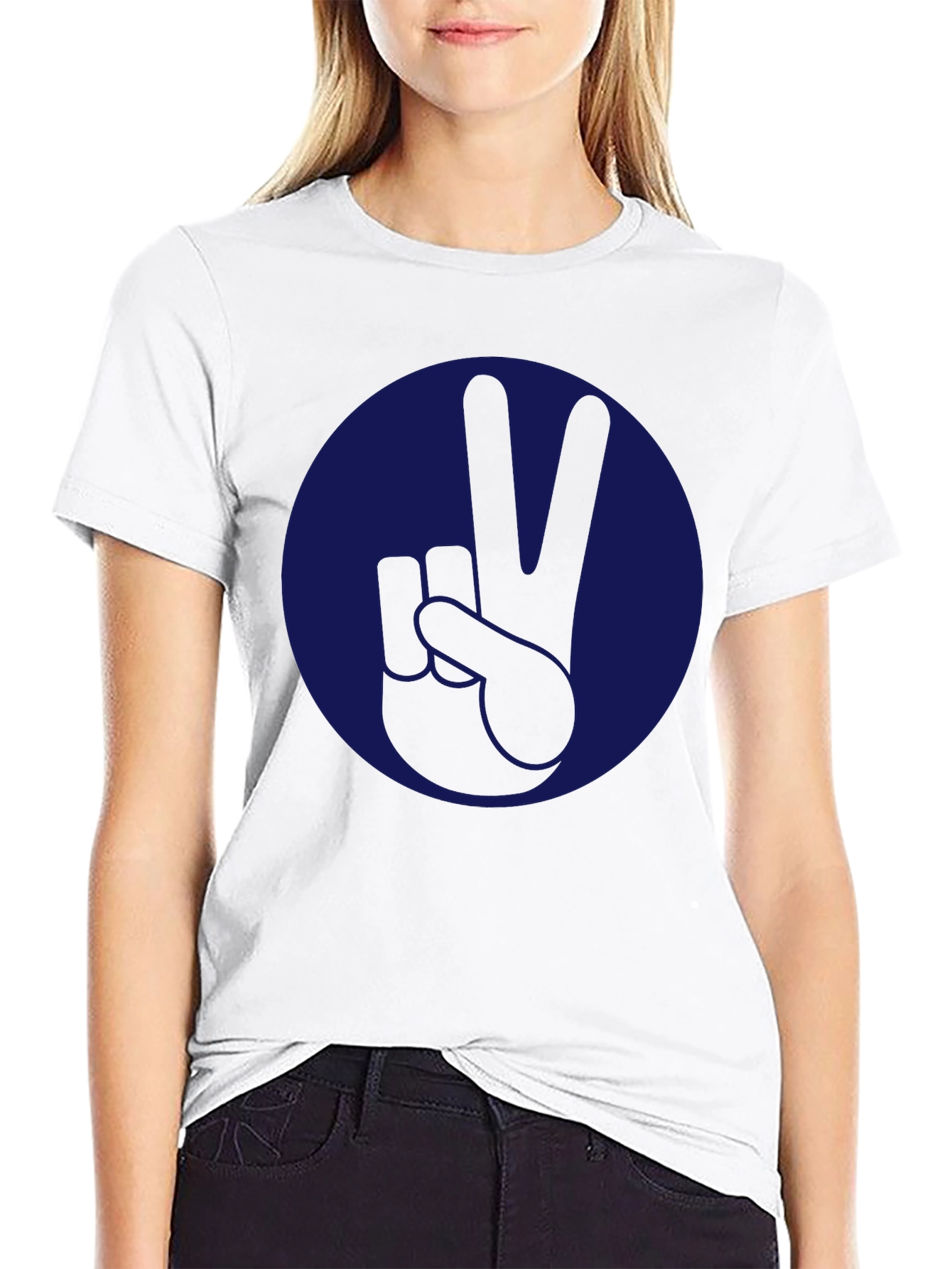 Peace Sign Graphic Tee - Stylish Comfort