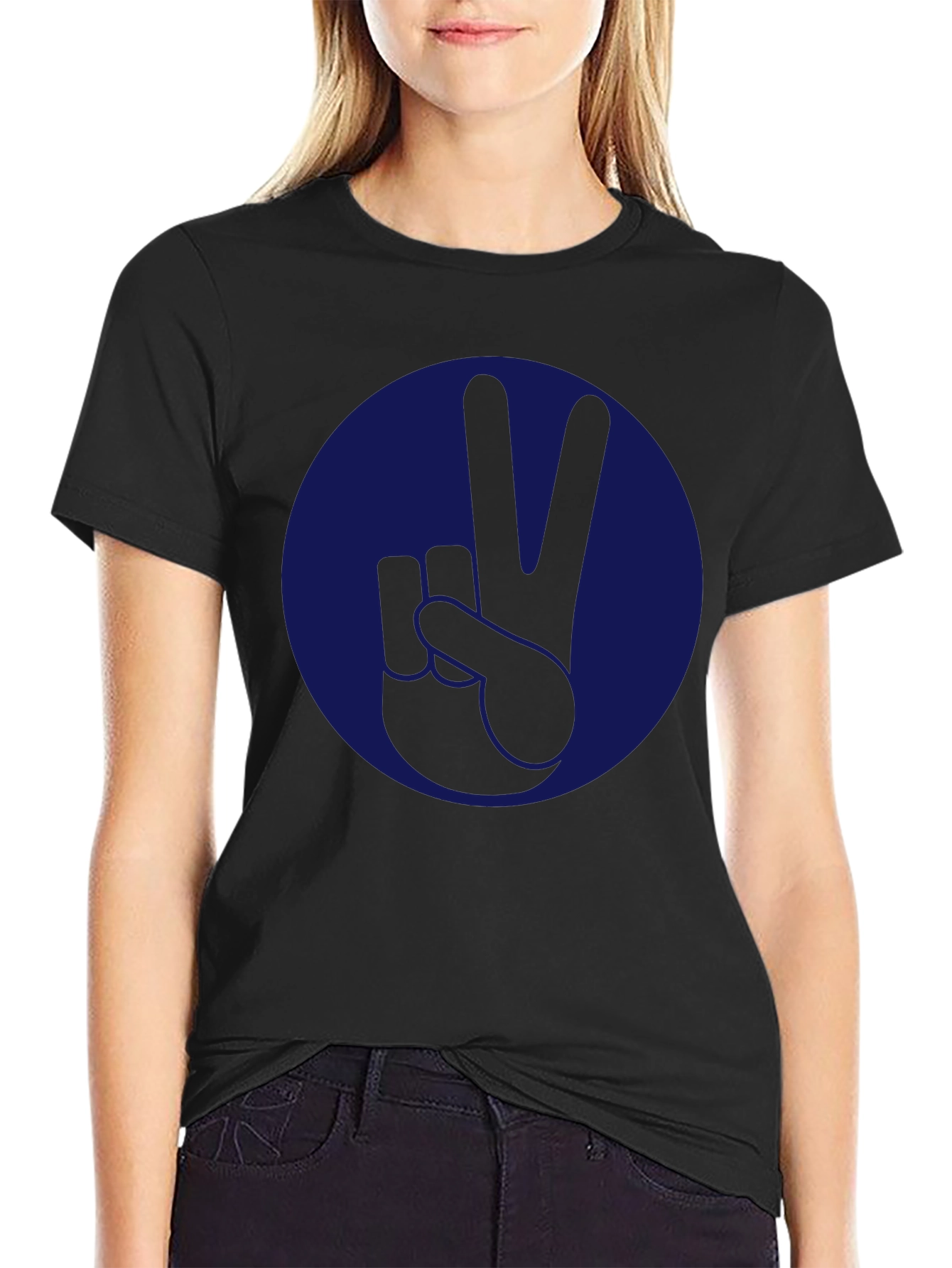Peace Sign Graphic Tee - Stylish Comfort