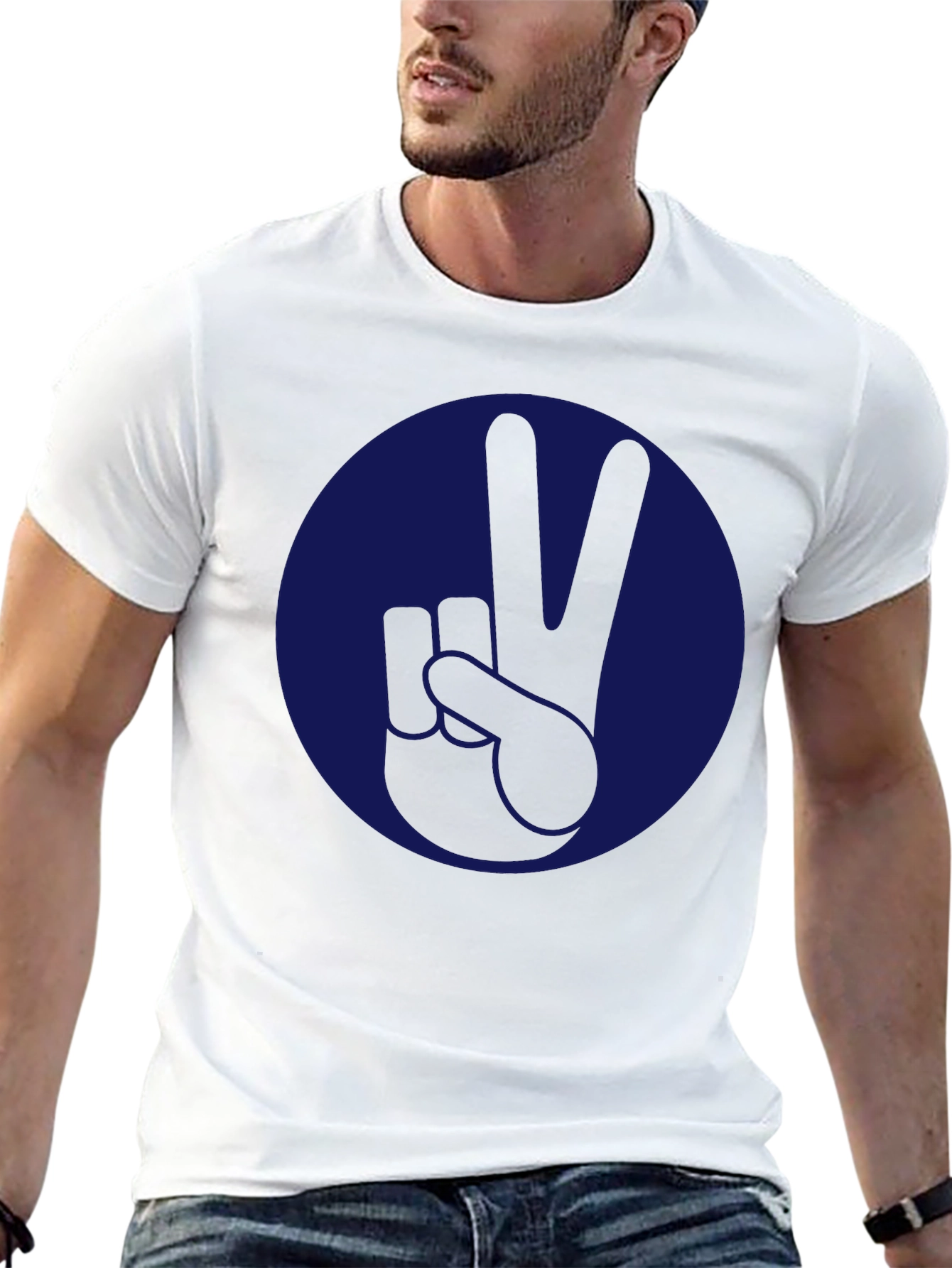 Peace Sign Graphic Tee - Stylish Comfort