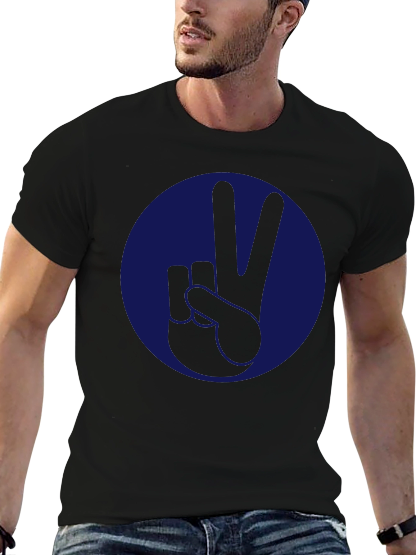 Peace Sign Graphic Tee - Stylish Comfort