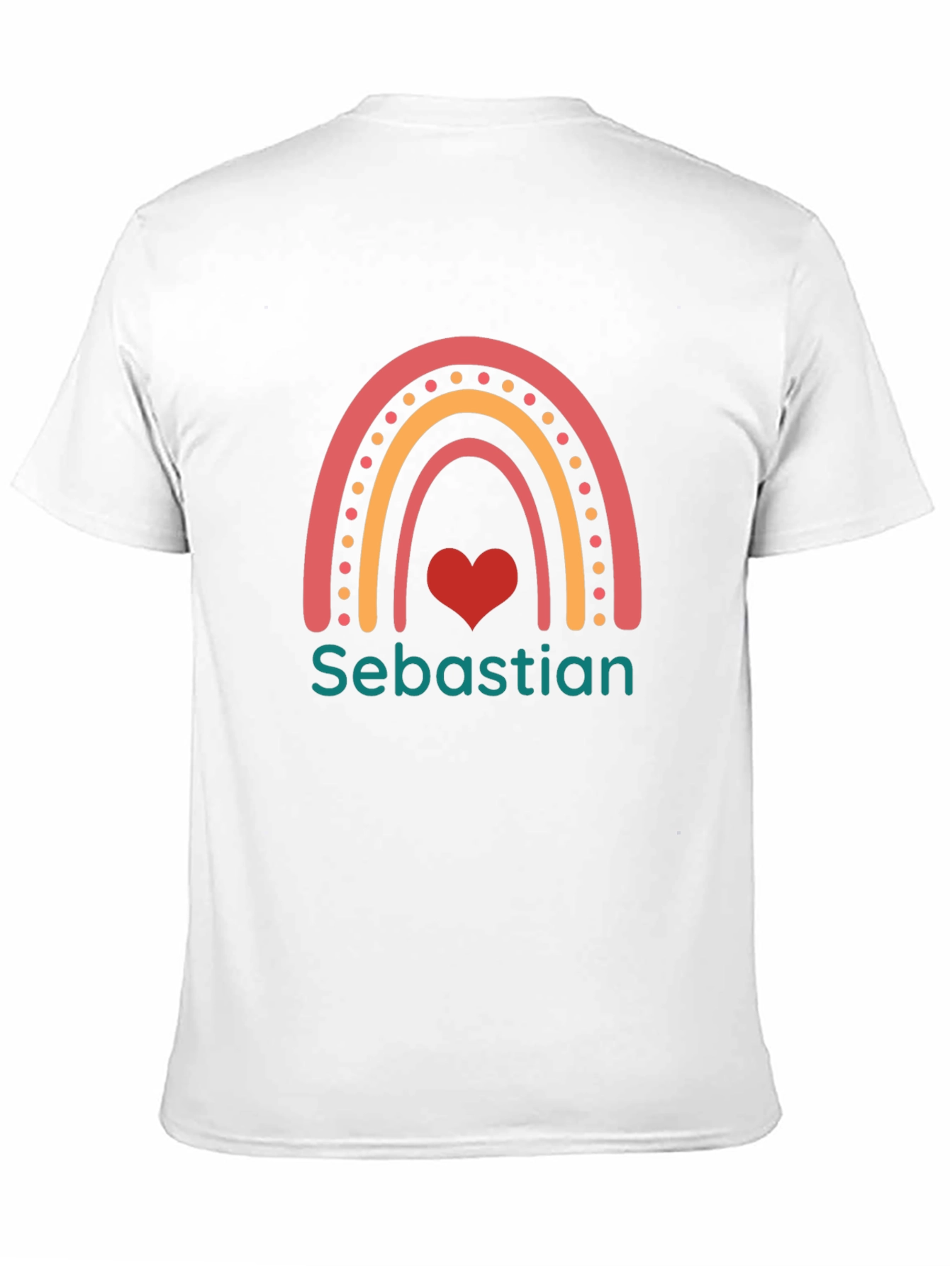 Rainbow Heart Personalized T-Shirt