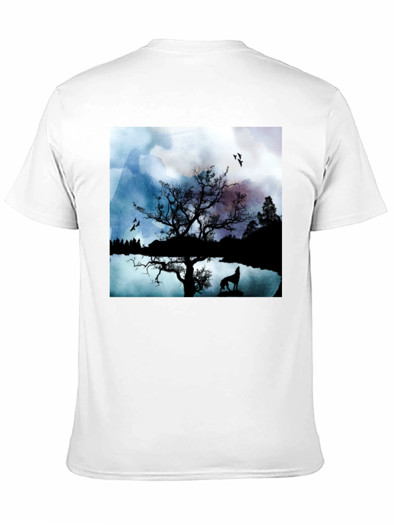 Wolf Silhouette T-Shirt - Nature Scene Tee