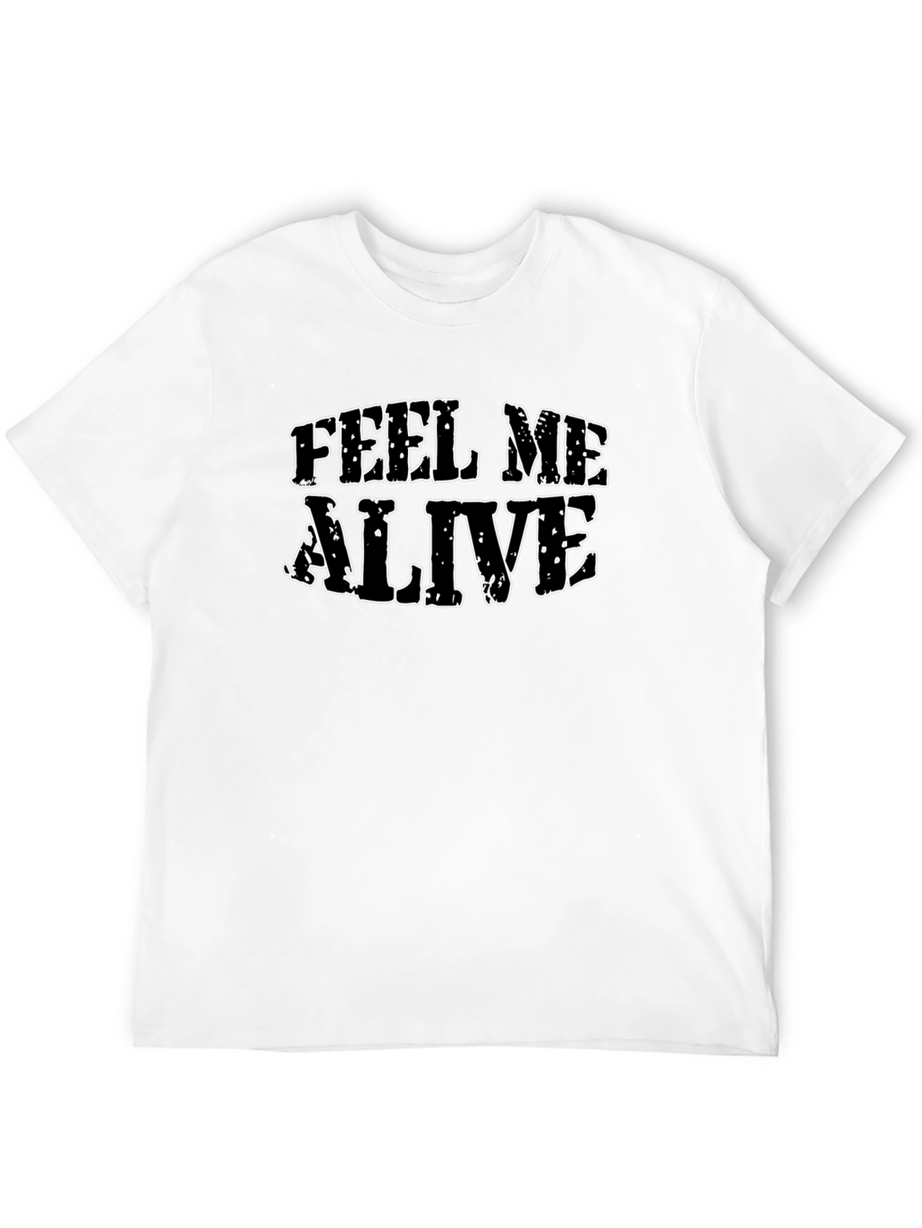 Feel Me Alive Graphic Black T-Shirt