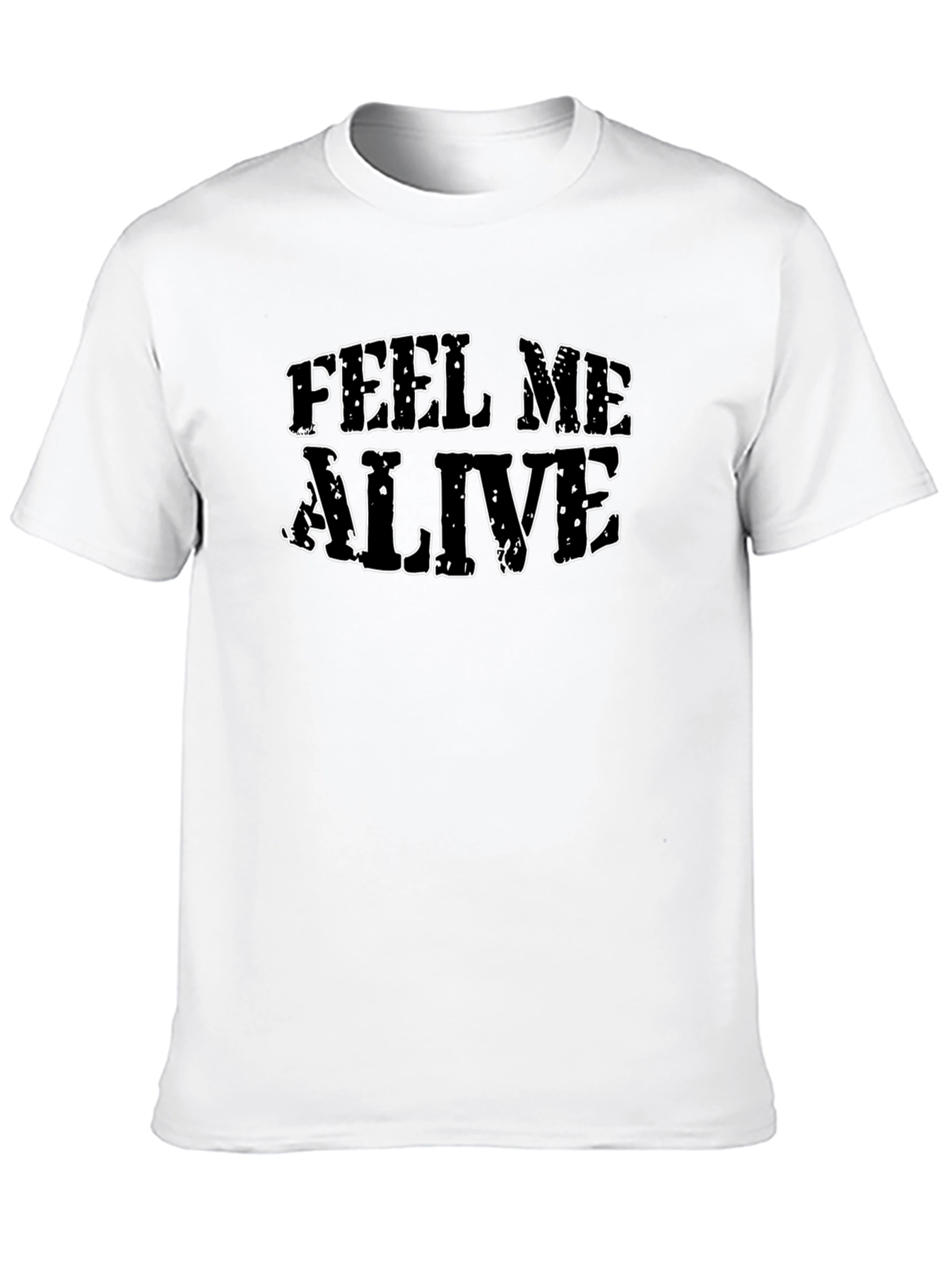Feel Me Alive Graphic Black T-Shirt