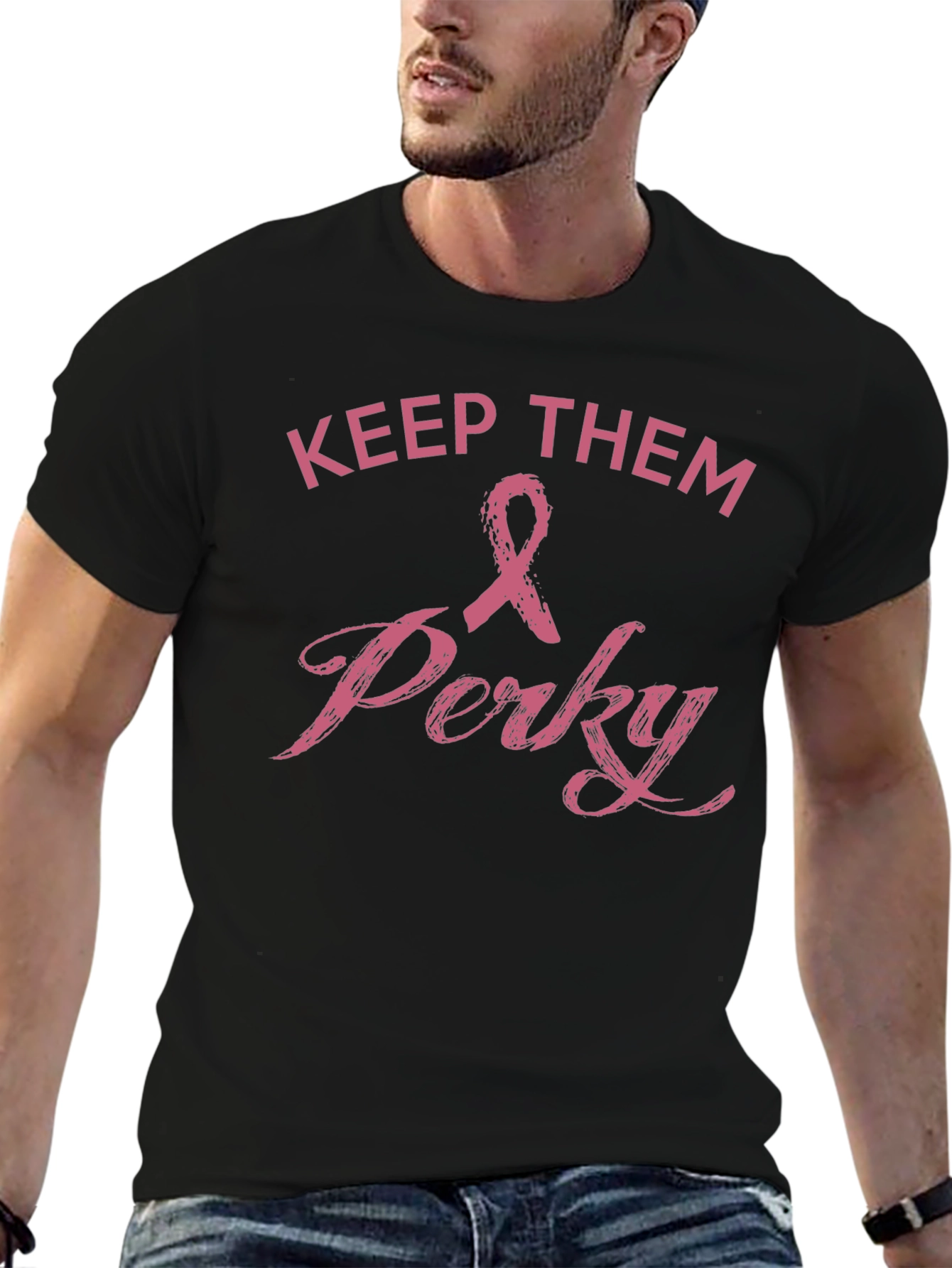 Keep Them Perky Breast Cancer Awareness T-Shirt