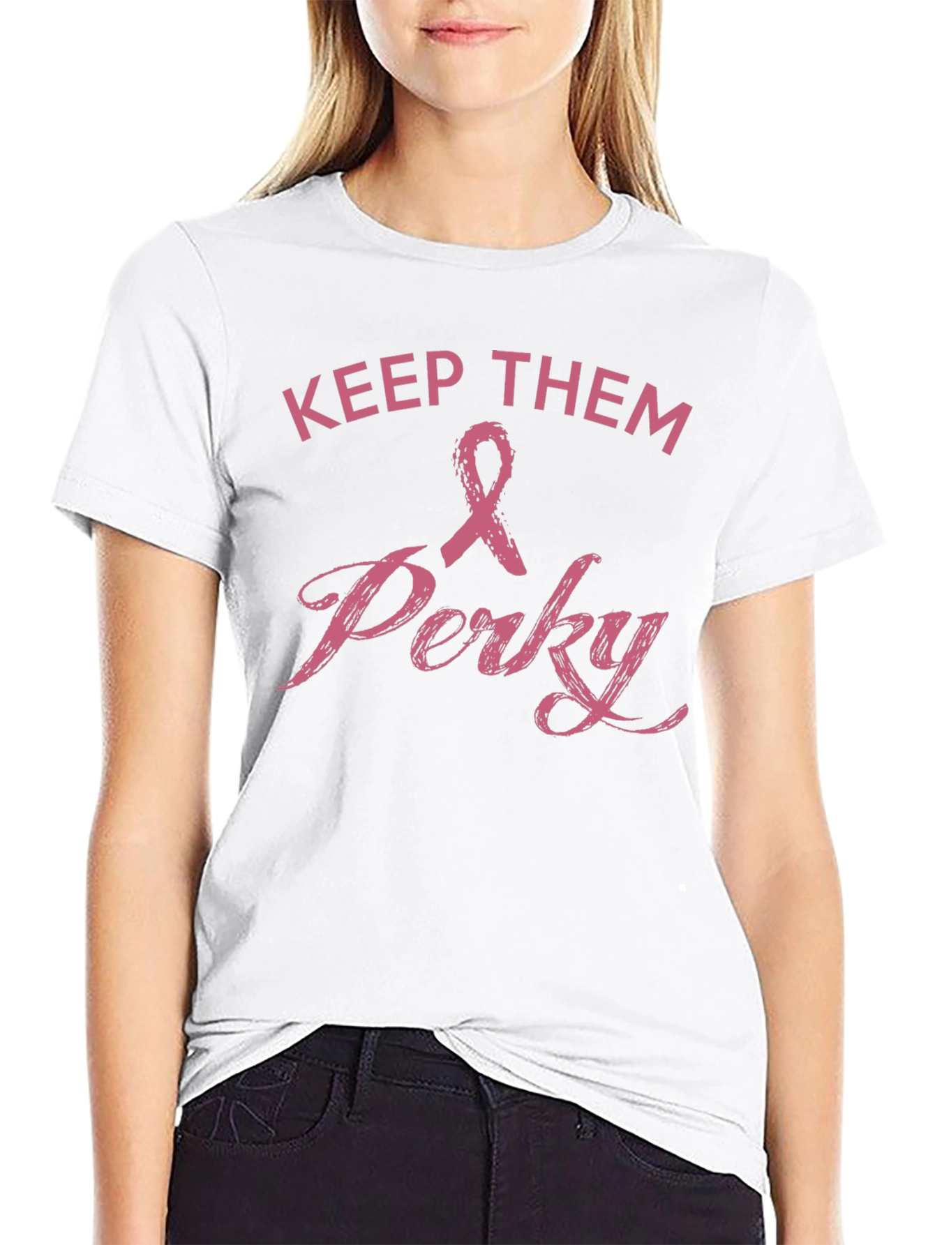 Keep Them Perky Breast Cancer Awareness T-Shirt
