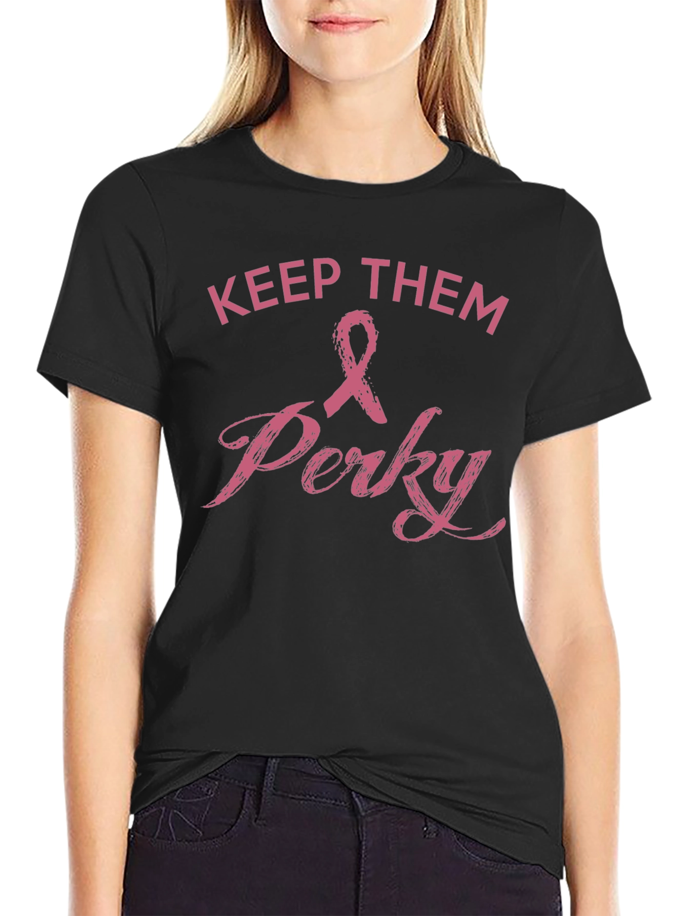 Keep Them Perky Breast Cancer Awareness T-Shirt