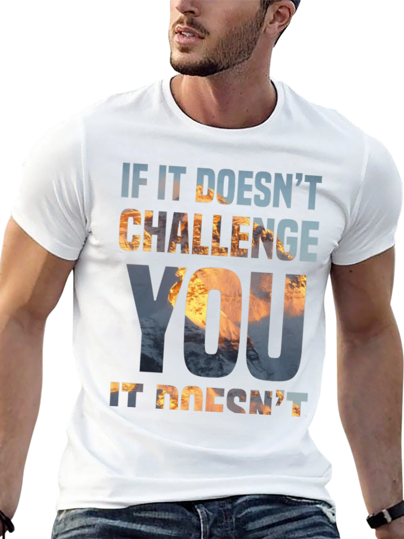 Motivational Challenge Graphic Tee - Black
