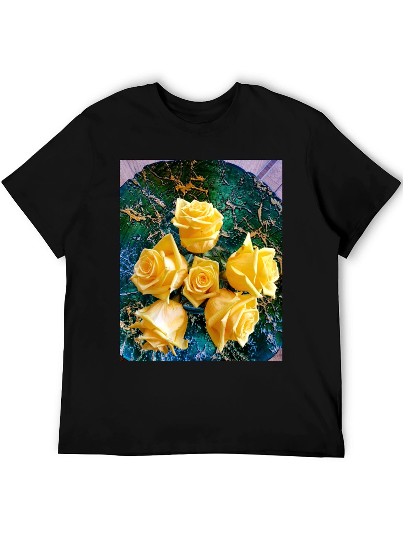Yellow Rose Graphic Tee - Floral Art T-Shirt