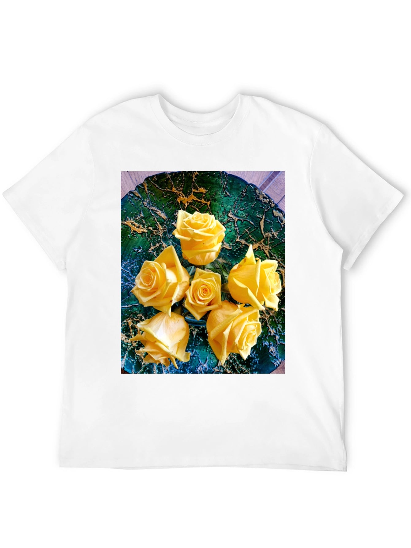 Yellow Rose Graphic Tee - Floral Art T-Shirt