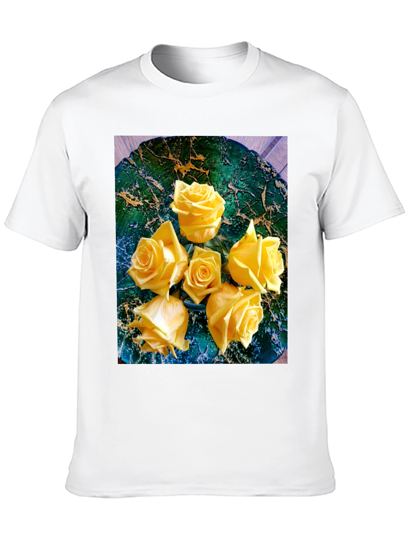Yellow Rose Graphic Tee - Floral Art T-Shirt