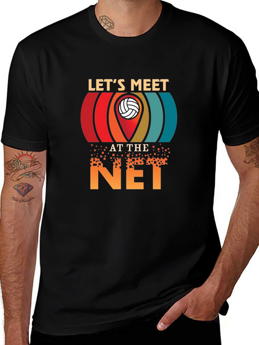 Lets Meet at the Net Volleyball Graphic Tee