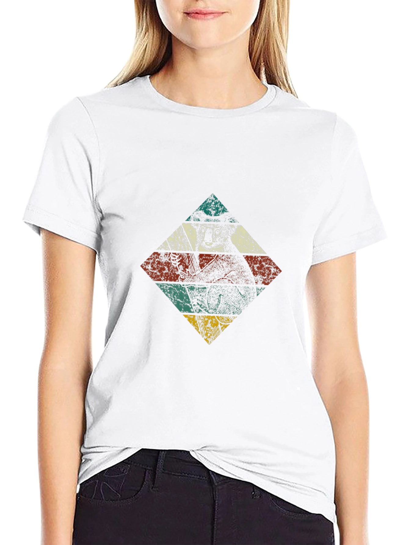 Retro Koala Bear Diamond Graphic Tee