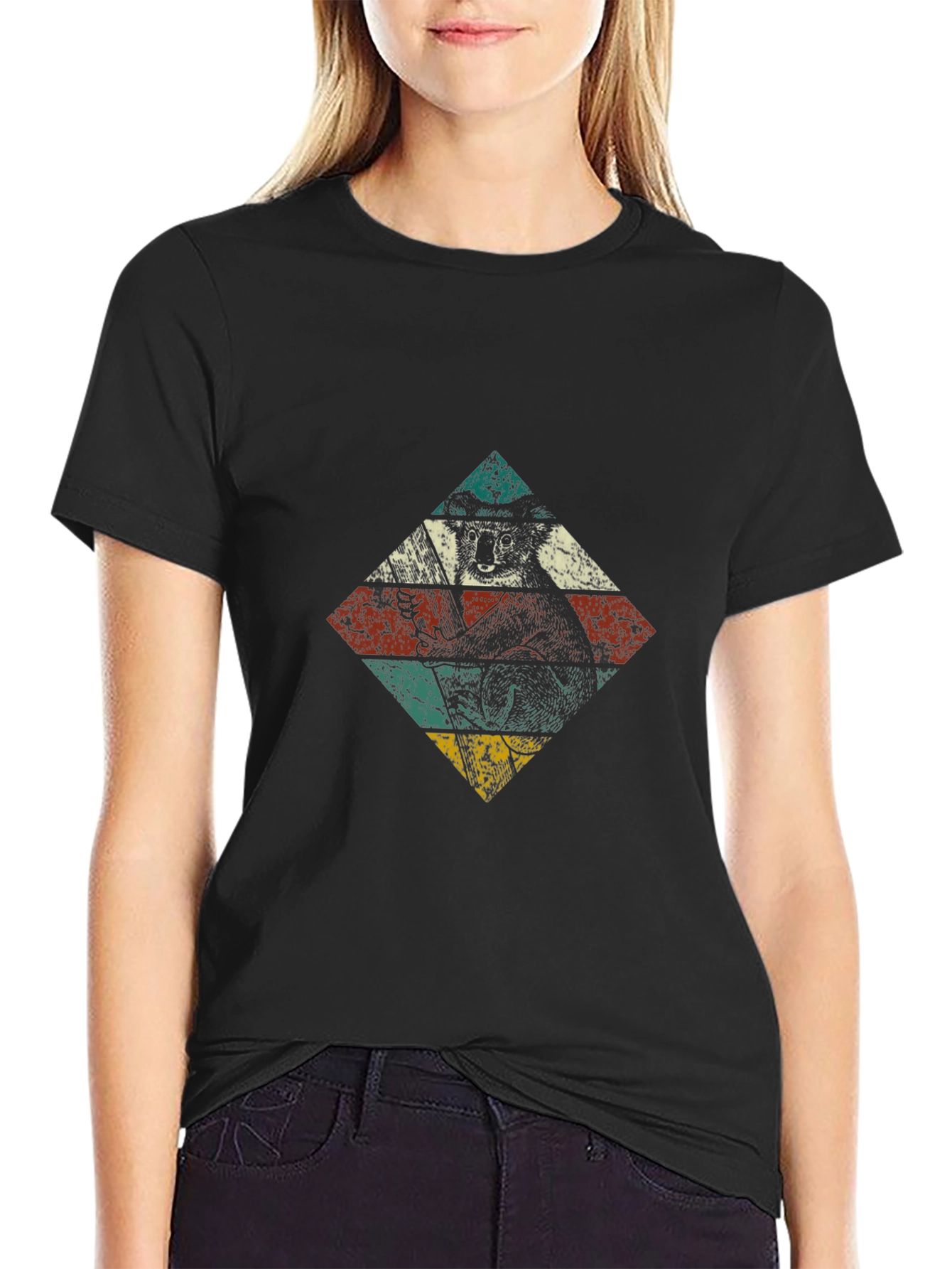 Retro Koala Bear Diamond Graphic Tee