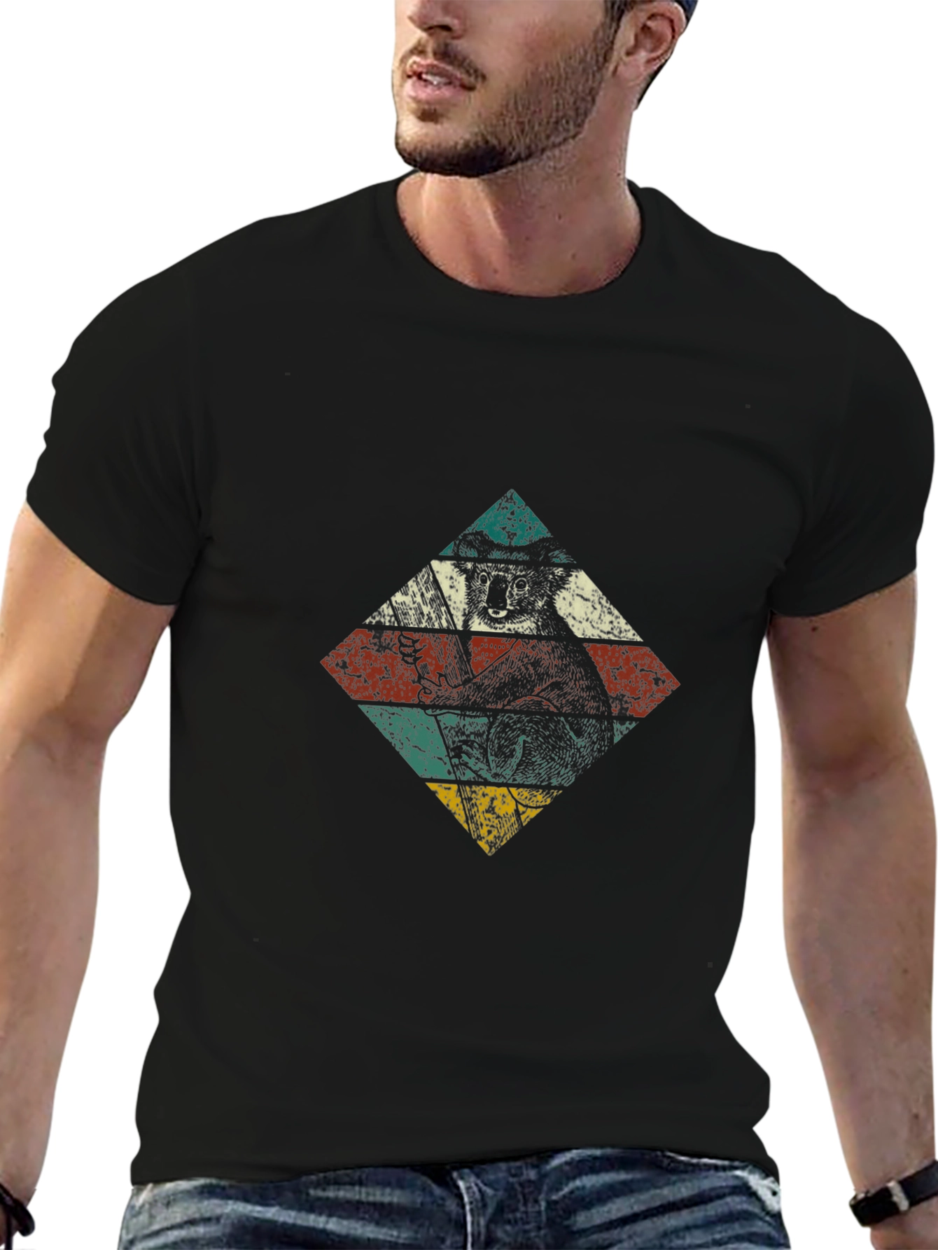 Retro Koala Bear Diamond Graphic Tee