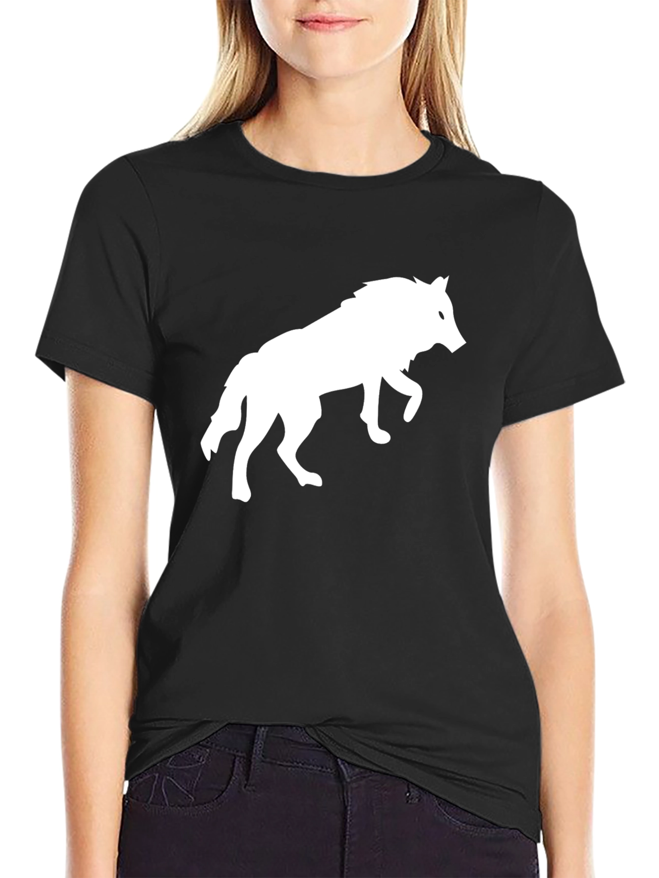 Wolf Graphic T-Shirt - Black Cotton Tee