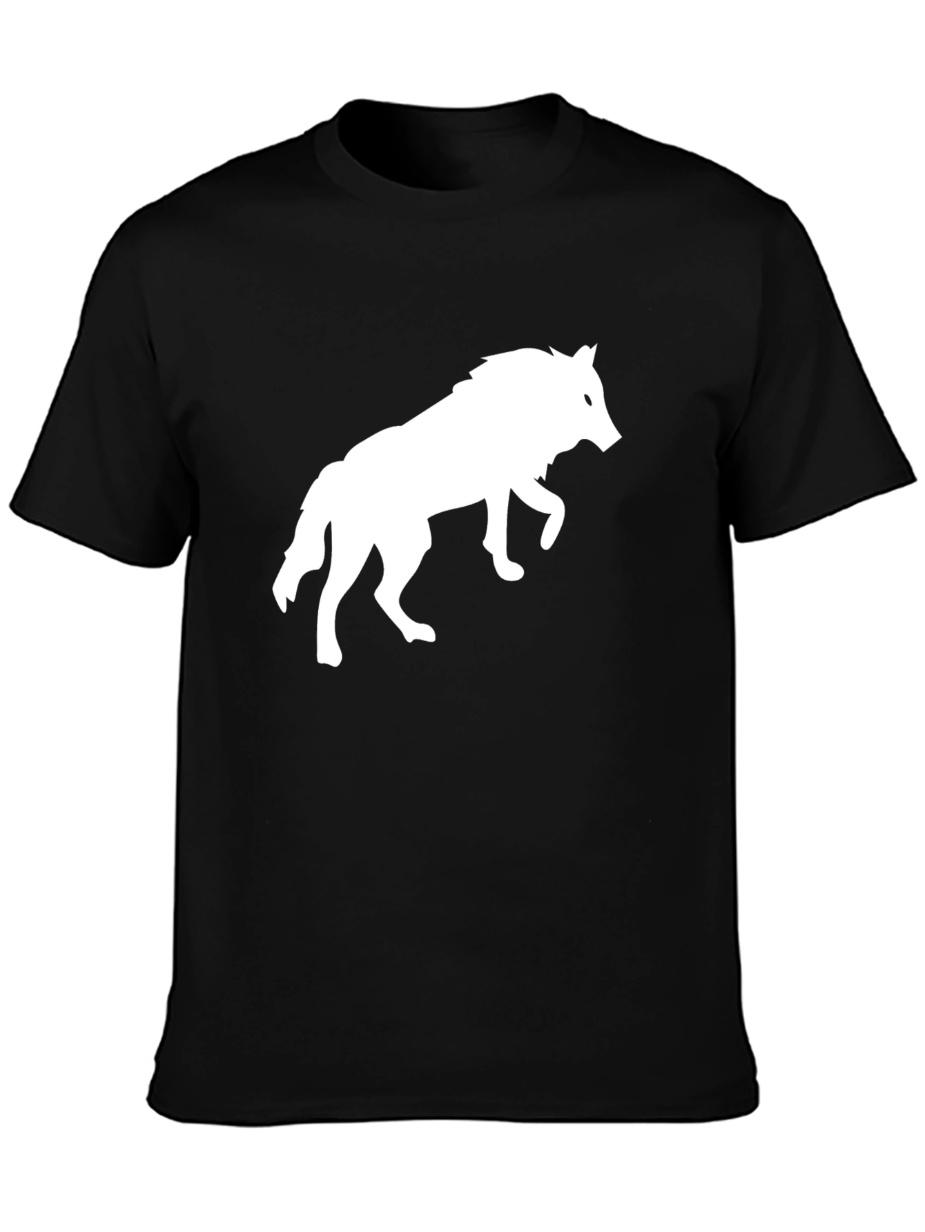Wolf Graphic T-Shirt - Black Cotton Tee