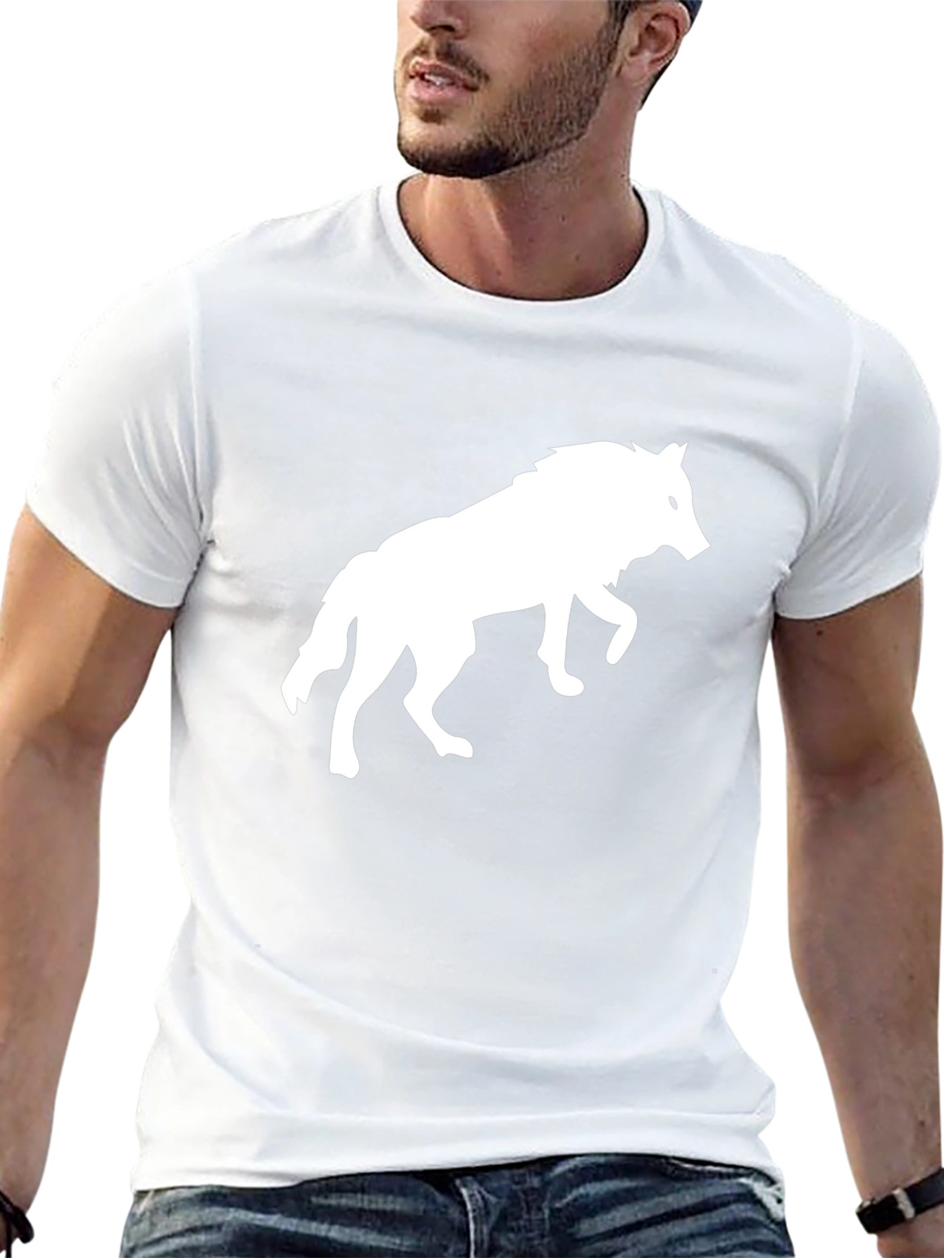 Wolf Graphic T-Shirt - Black Cotton Tee