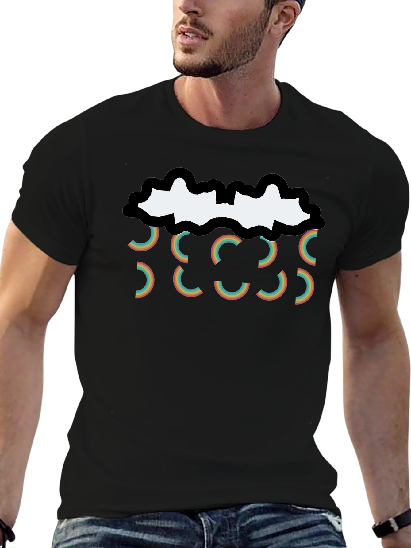 Retro Rainbow Cloud T-Shirt
