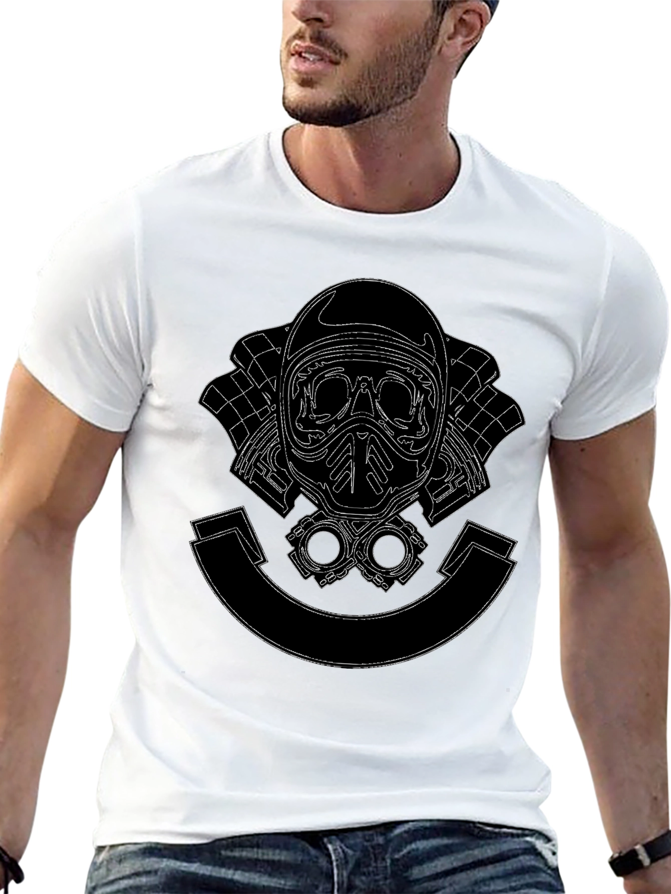 Skull Rider Tee - Black Graphic T-Shirt