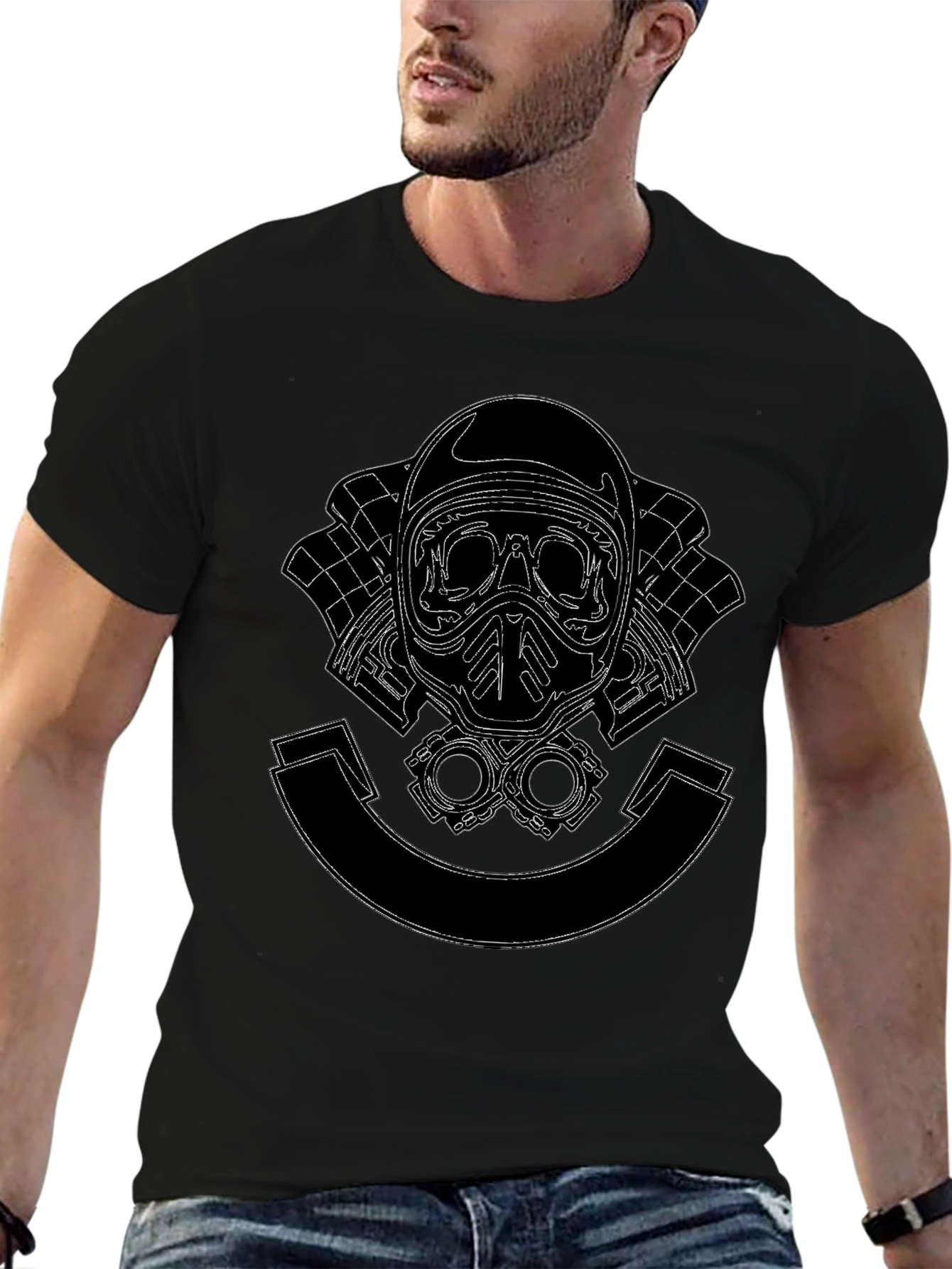 Skull Rider Tee - Black Graphic T-Shirt