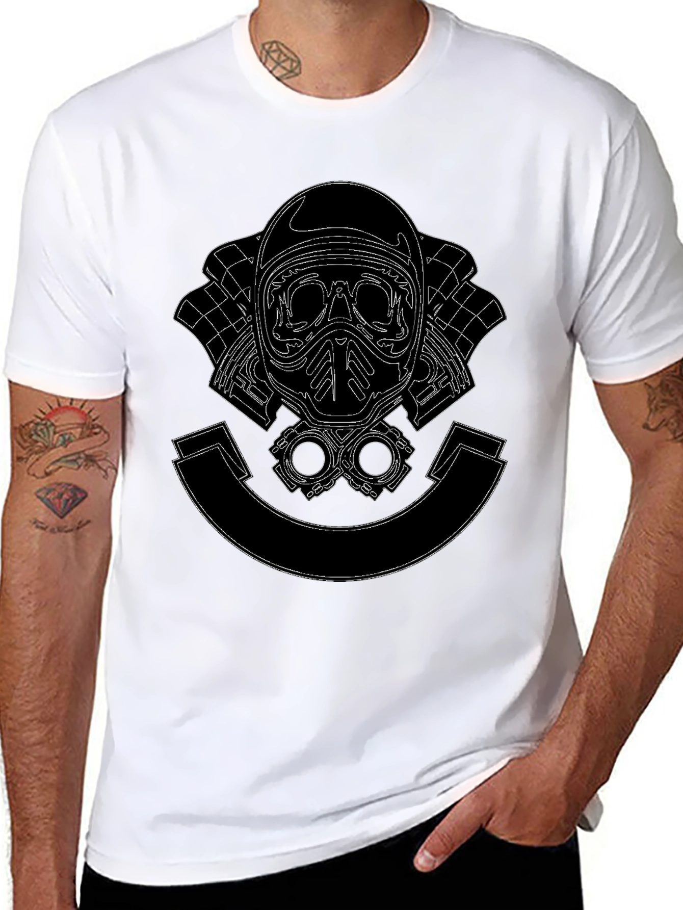Skull Rider Tee - Black Graphic T-Shirt