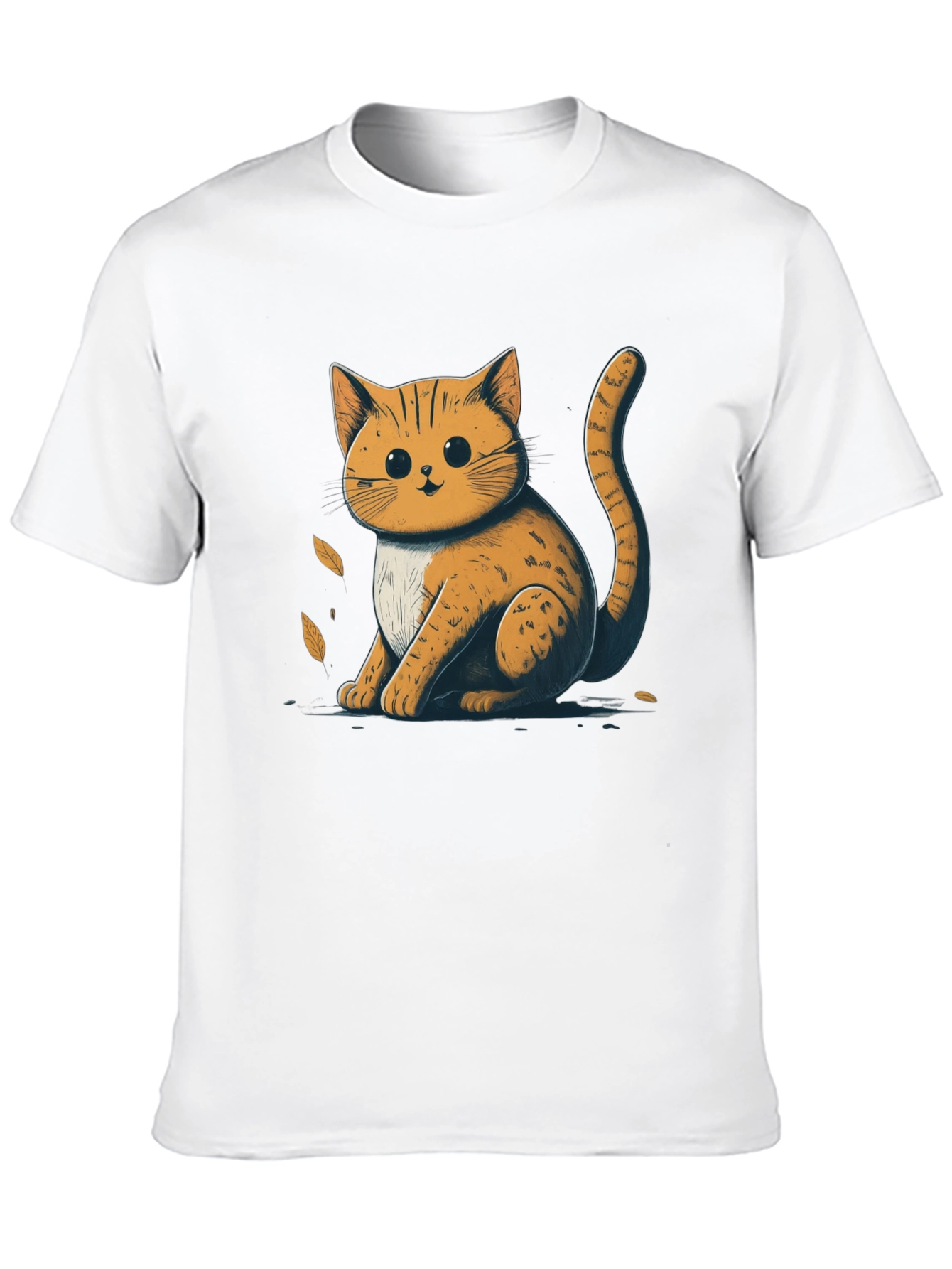 Cute Cat Graphic T-Shirt - Unisex Black Tee