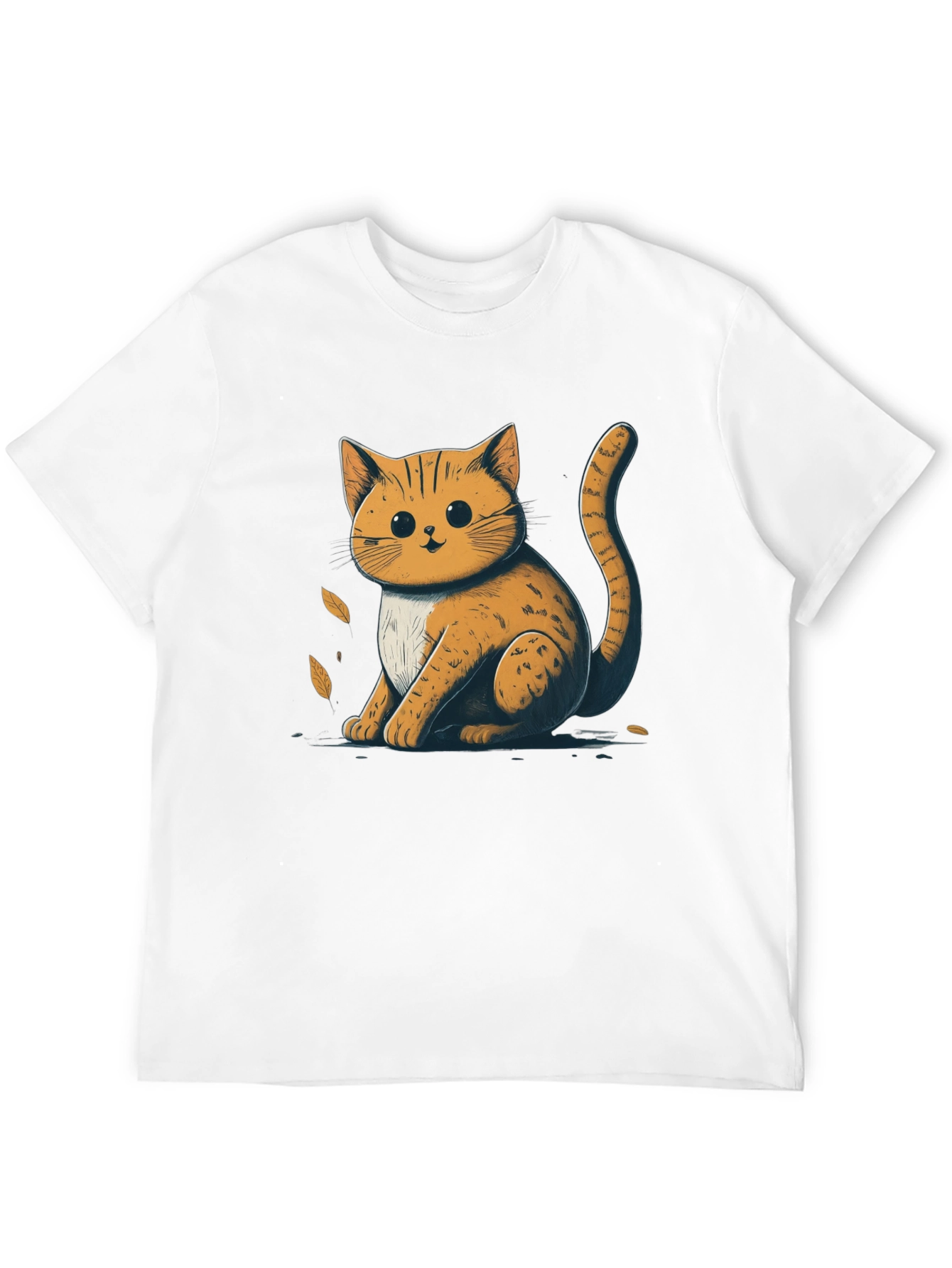 Cute Cat Graphic T-Shirt - Unisex Black Tee