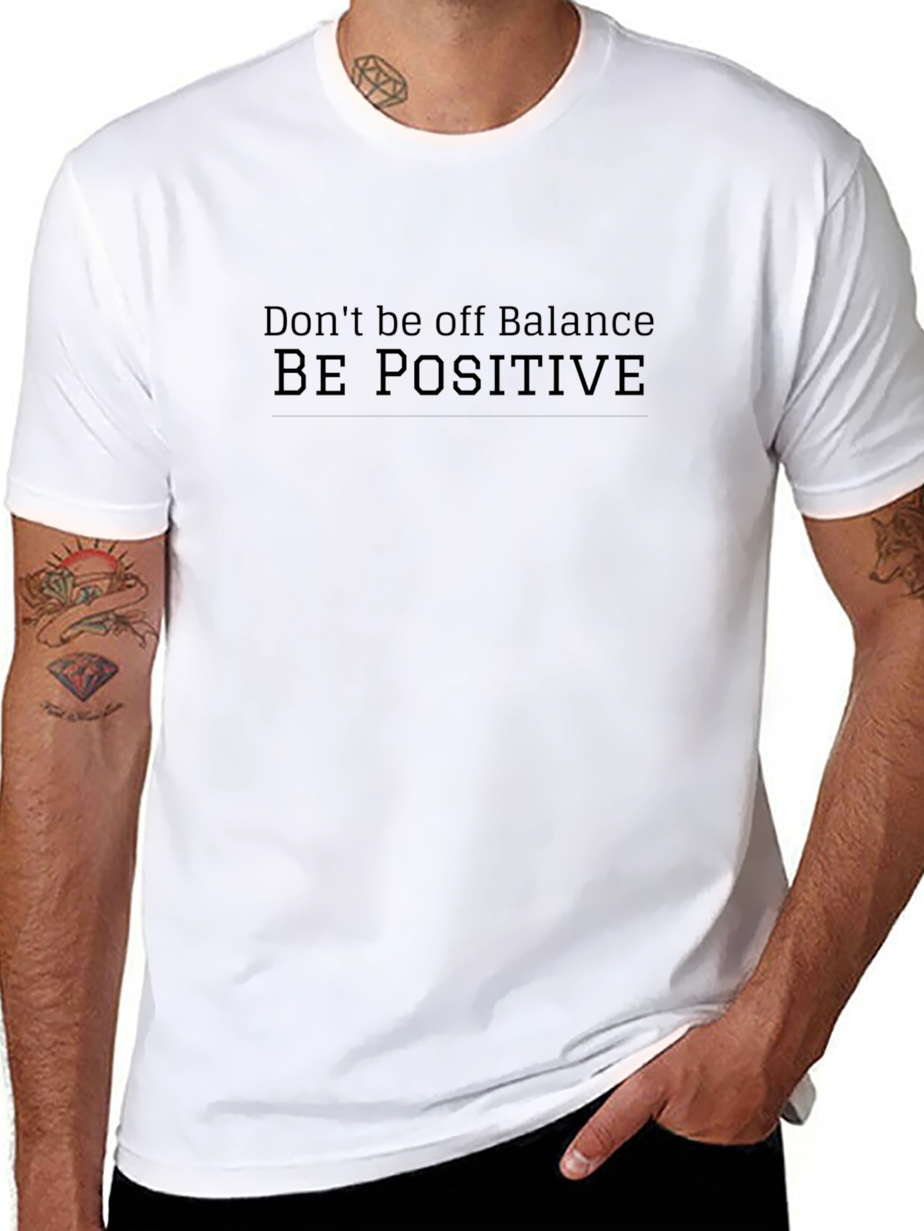 Be Positive Graphic T-Shirt - Black
