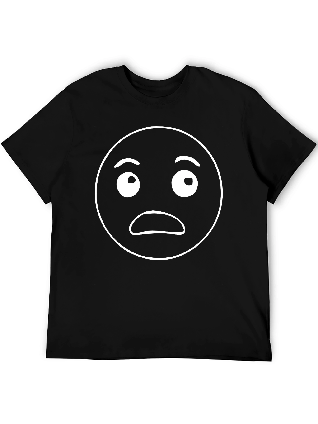 Distressed Emoji T-Shirt - Black Cotton Blend
