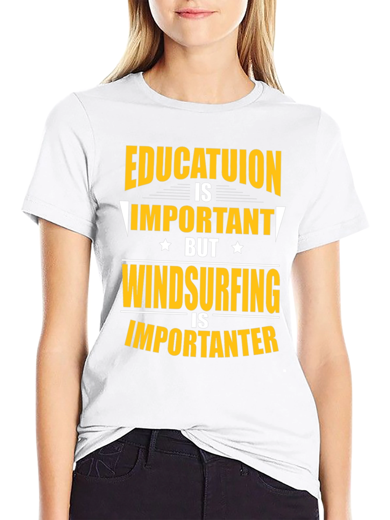 Education vs. Windsurfing Graphic Tee