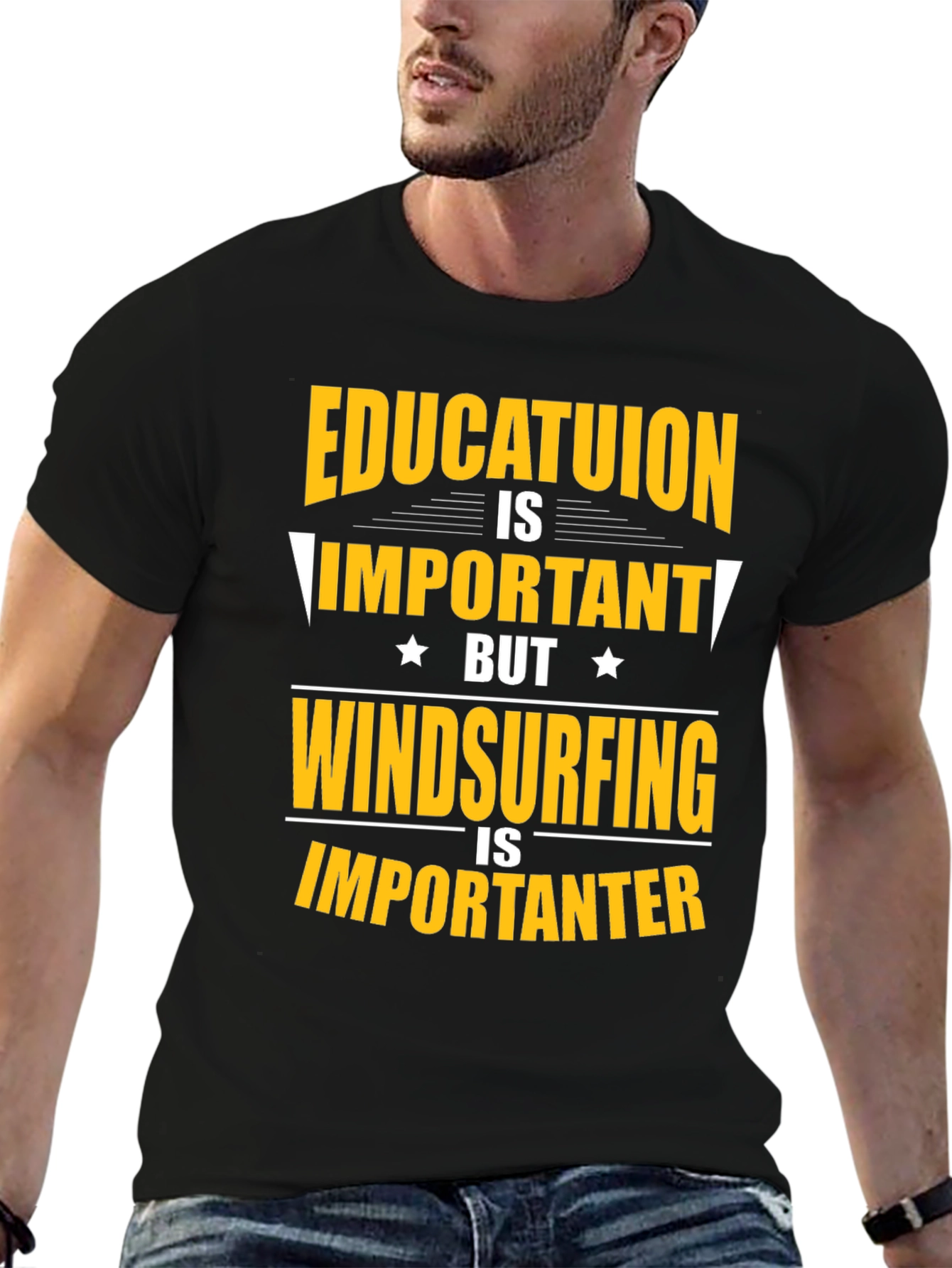 Education vs. Windsurfing Graphic Tee