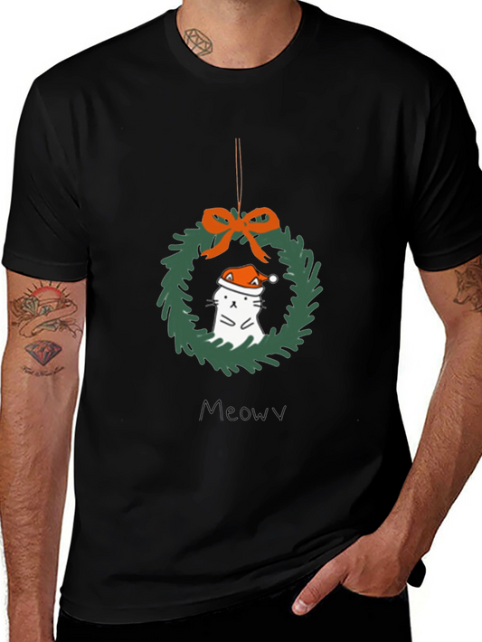 Festive Cat Christmas T-Shirt