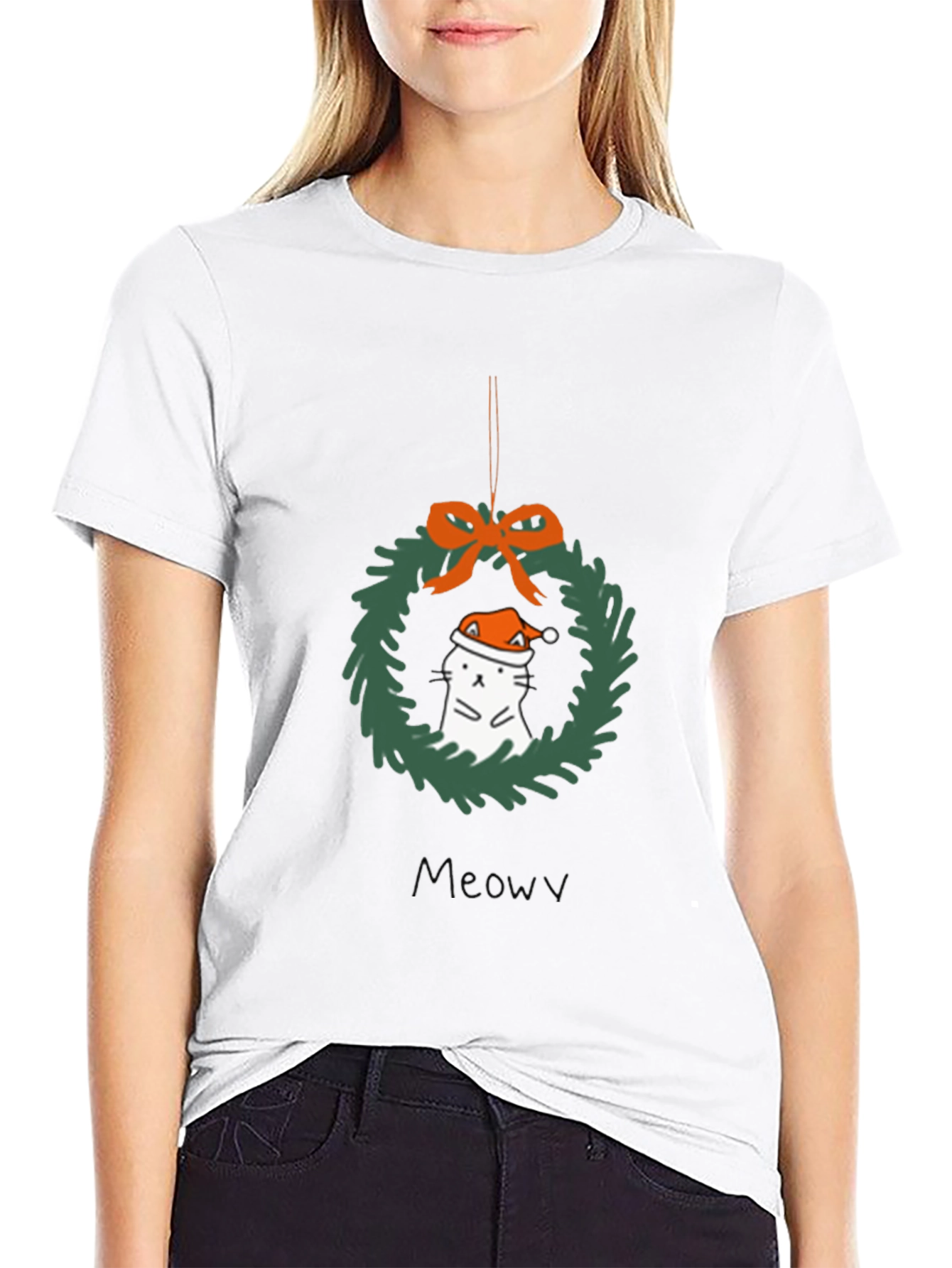 Festive Cat Christmas T-Shirt