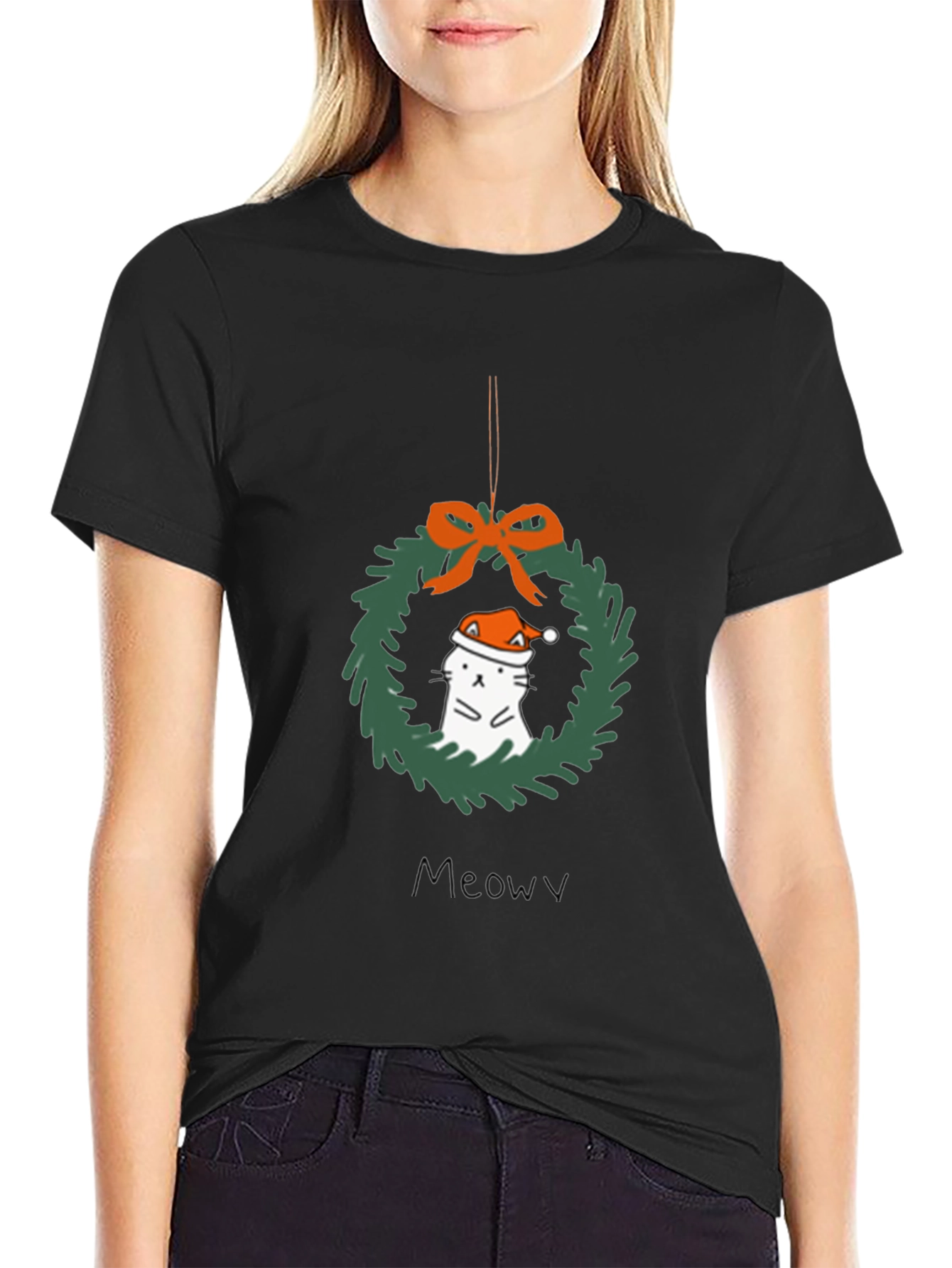Festive Cat Christmas T-Shirt