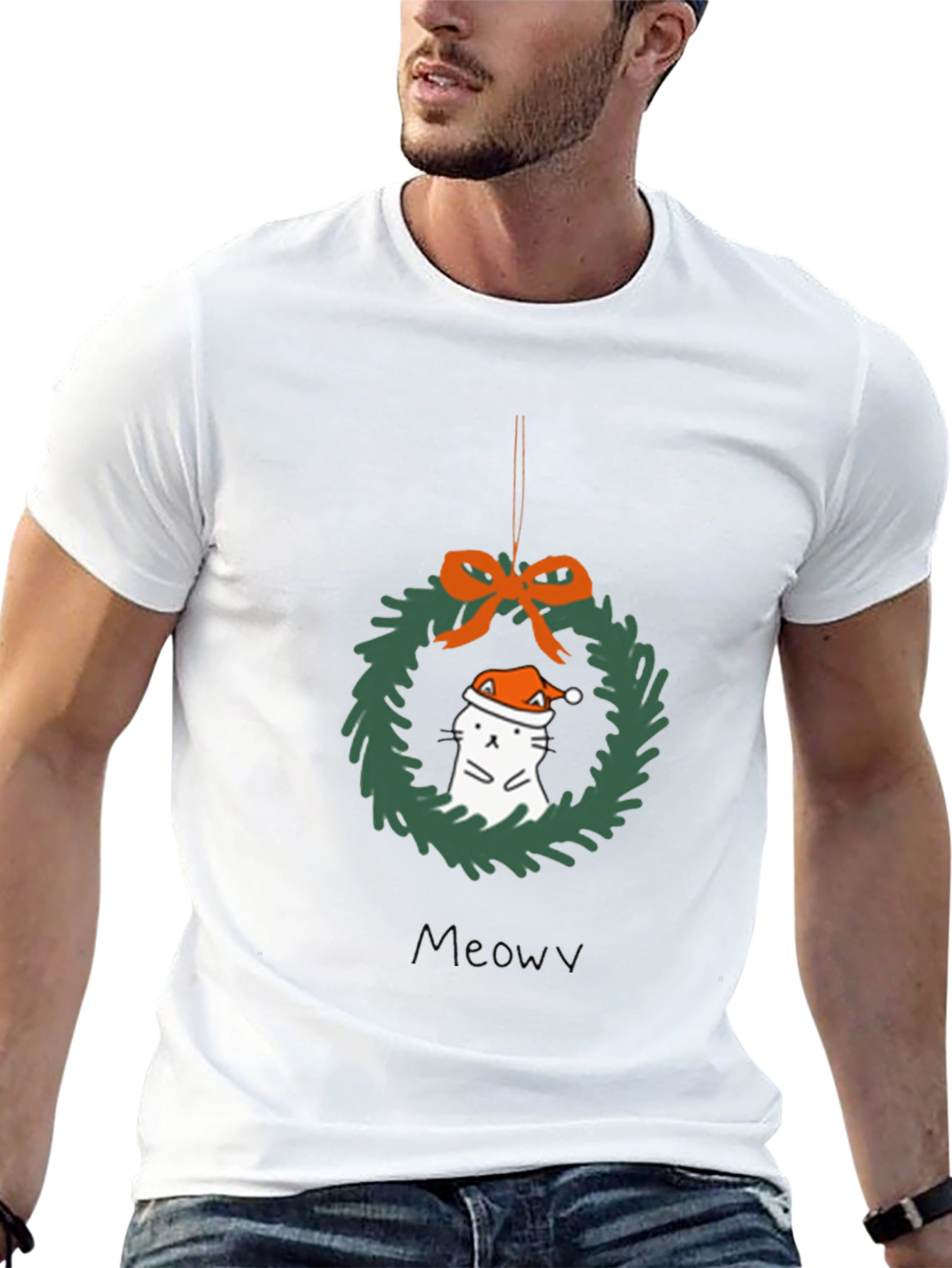 Festive Cat Christmas T-Shirt
