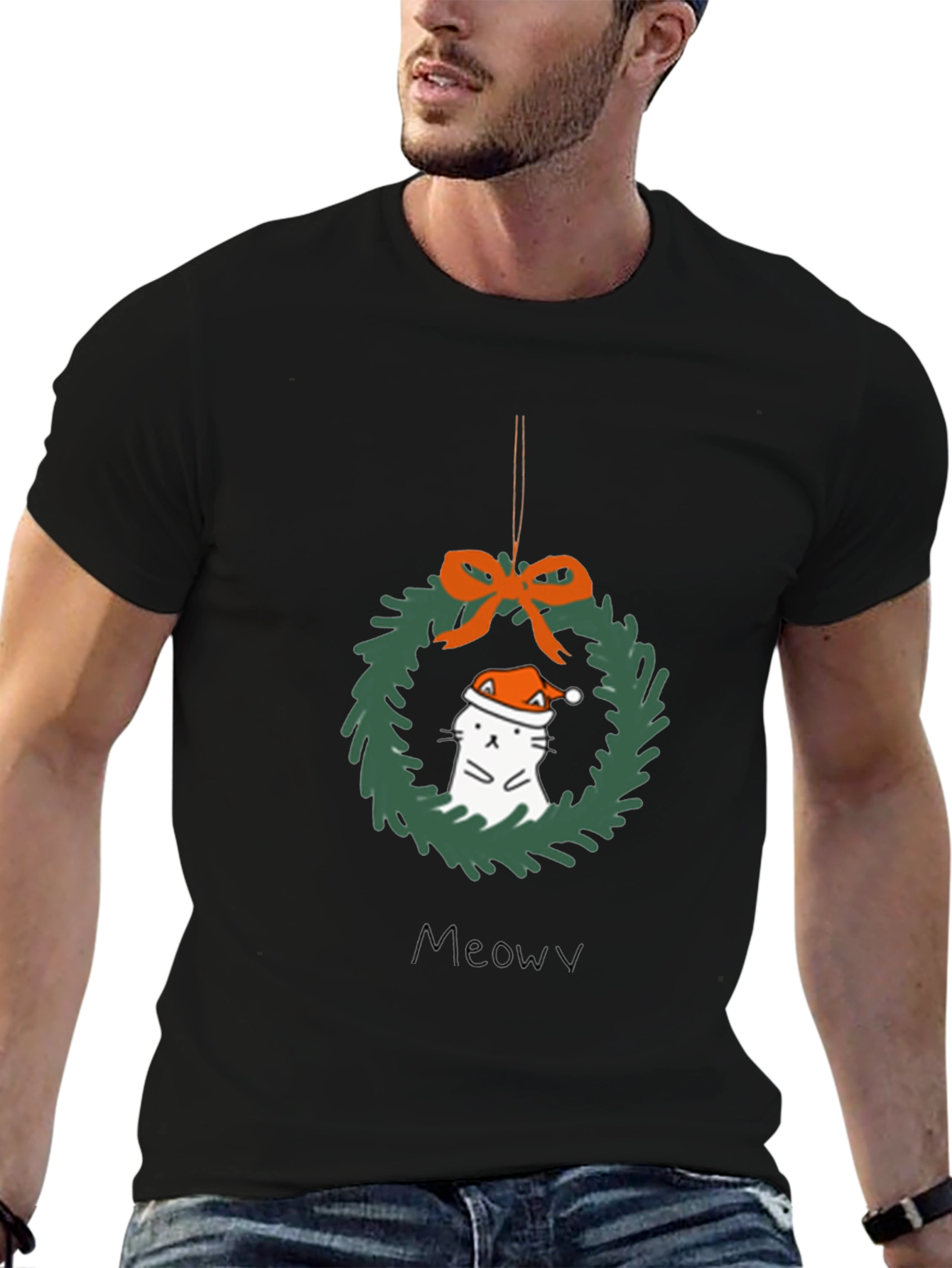 Festive Cat Christmas T-Shirt