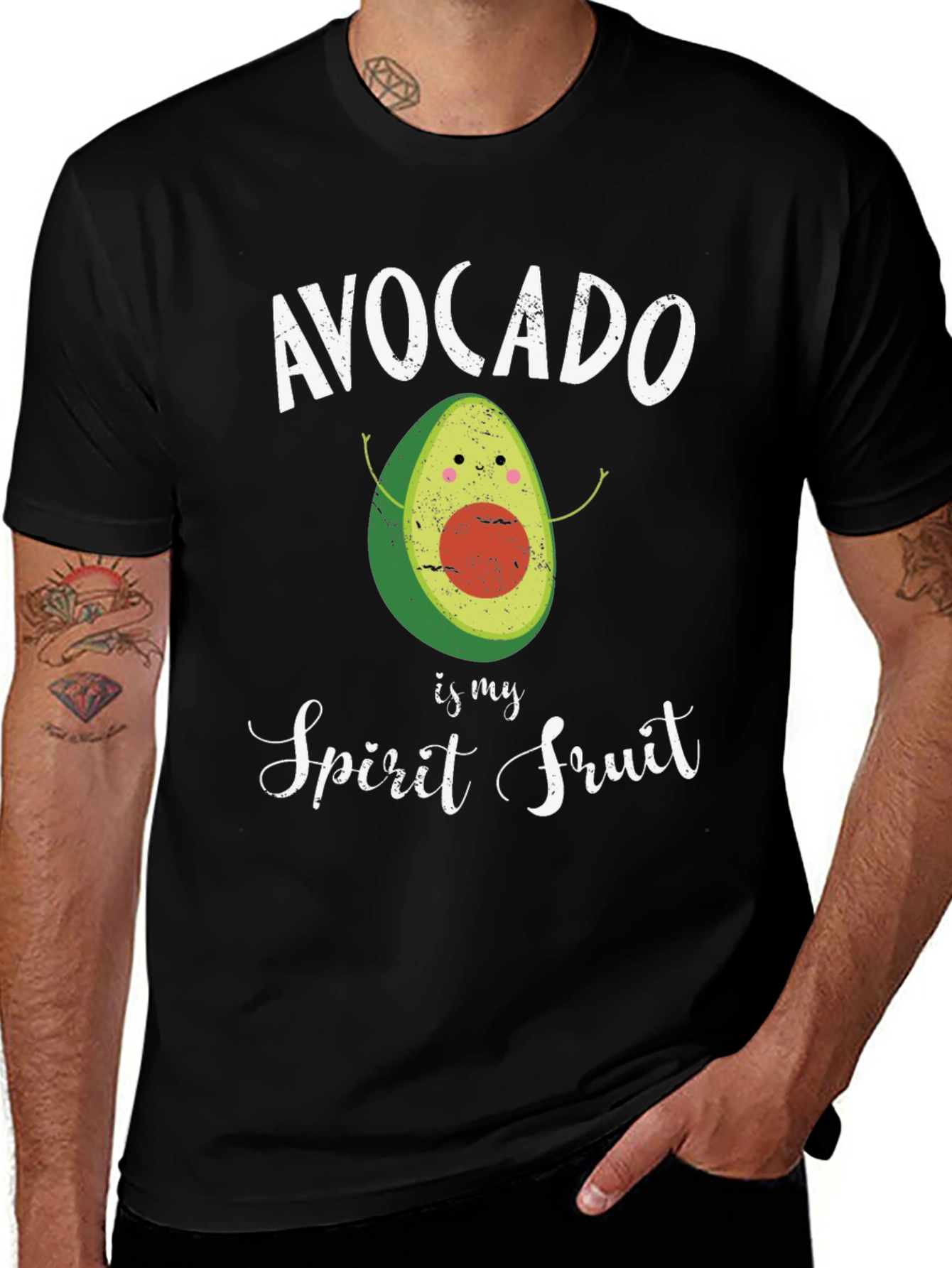 Avocado Spirit Fruit Graphic T-Shirt