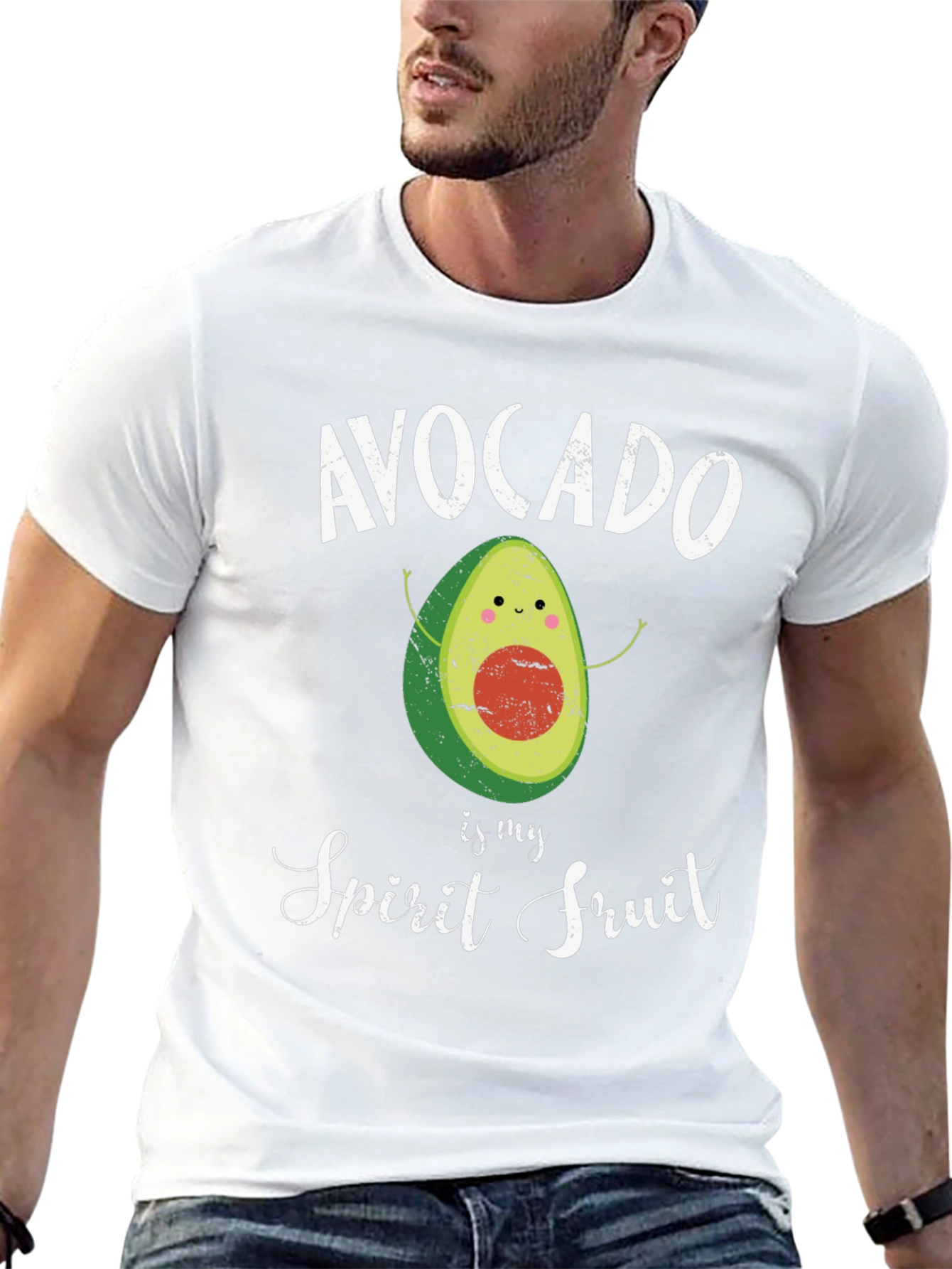 Avocado Spirit Fruit Graphic T-Shirt
