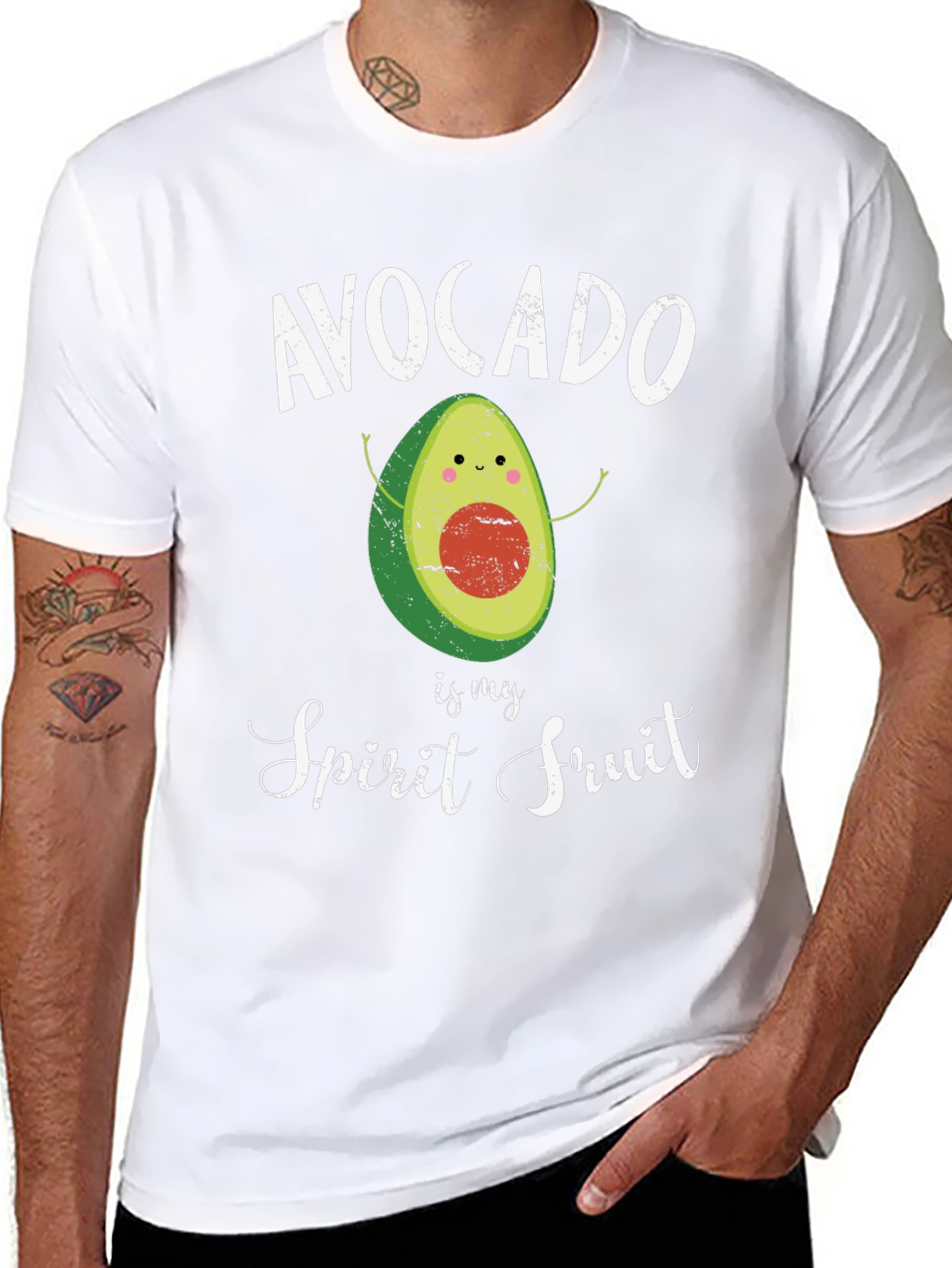 Avocado Spirit Fruit Graphic T-Shirt