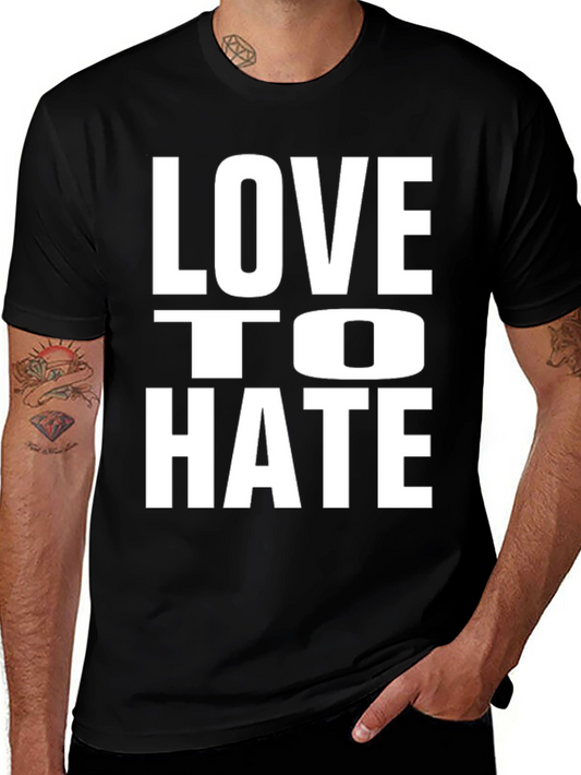 Love to Hate Black Graphic Tee