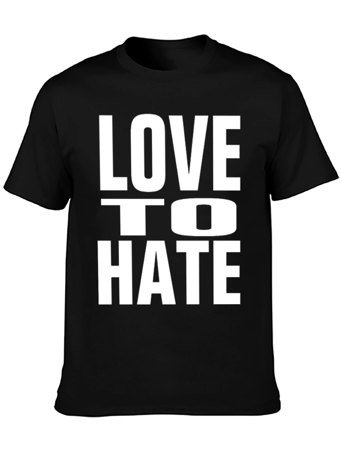 Love to Hate Black Graphic Tee