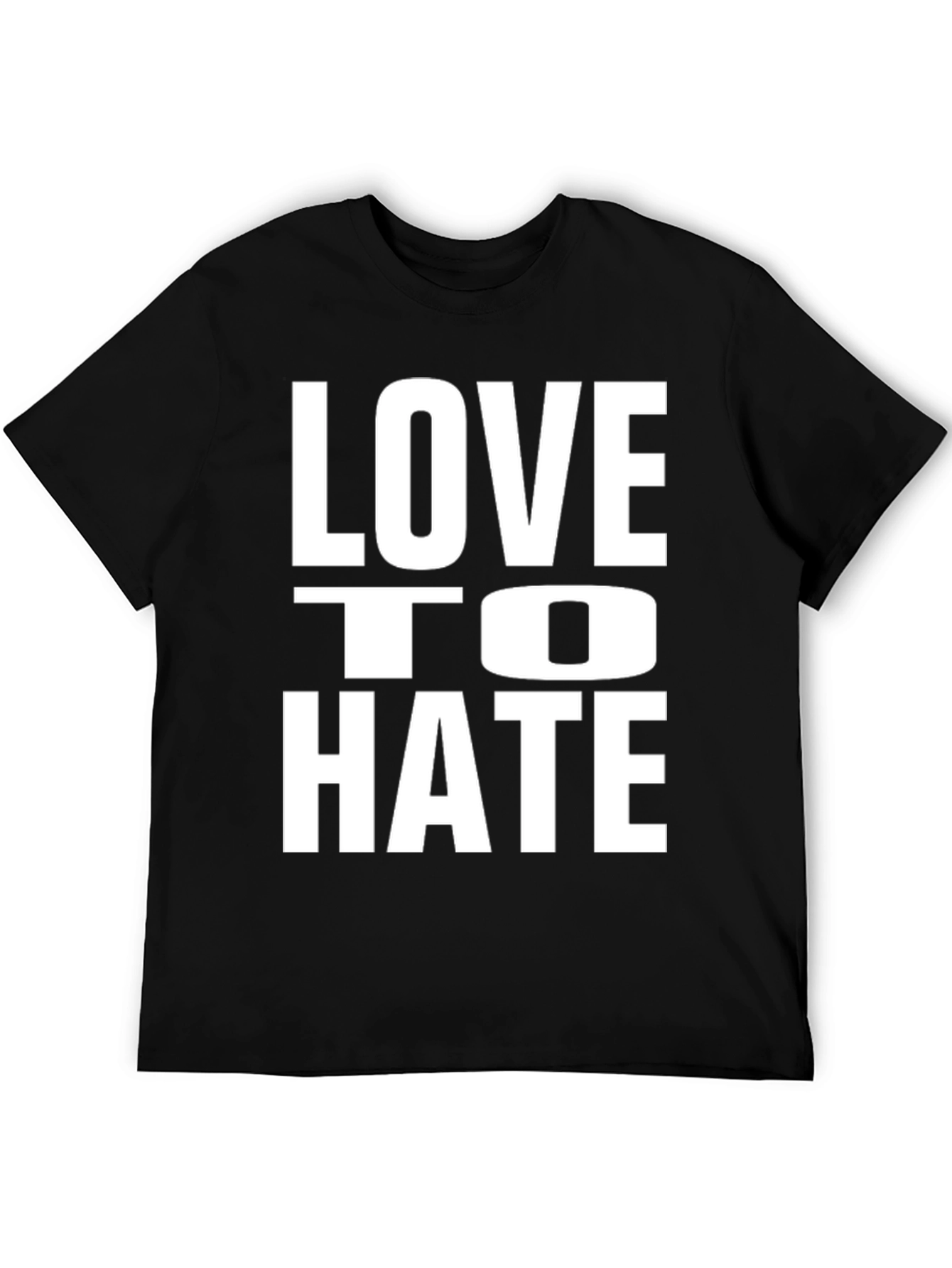 Love to Hate Black Graphic Tee