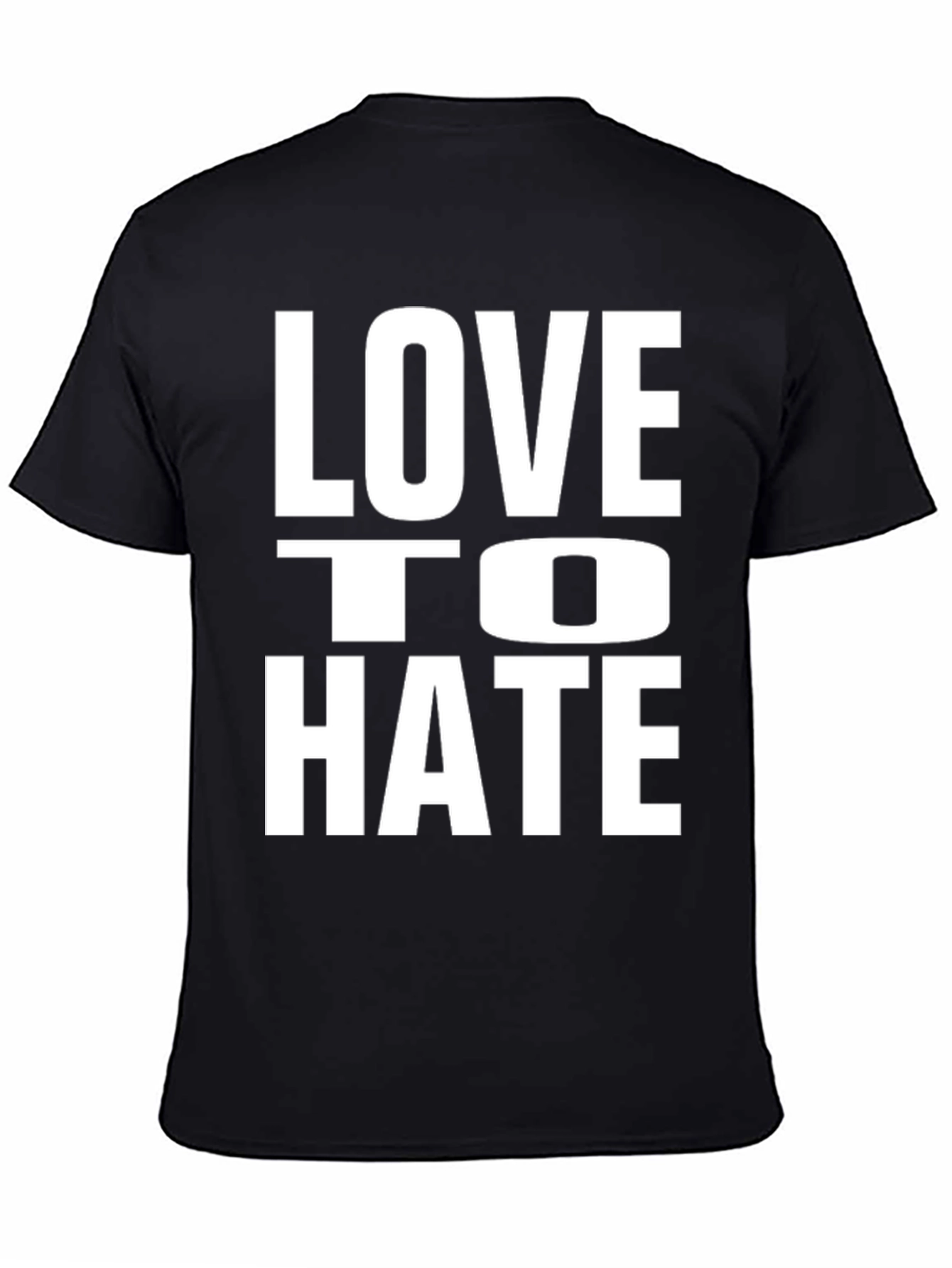 Love to Hate Black Graphic Tee