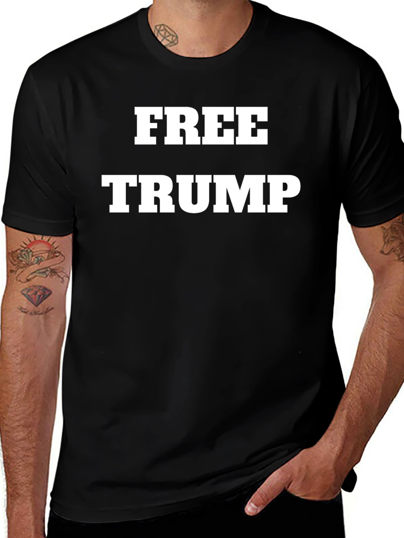 Free Trump Graphic Tee - Political Statement T-Shirt