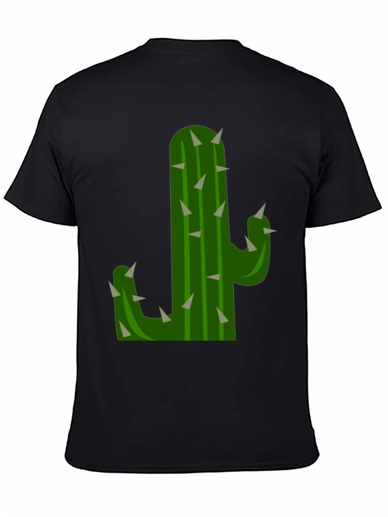 Cactus Graphic Tee - Black Cotton T-Shirt