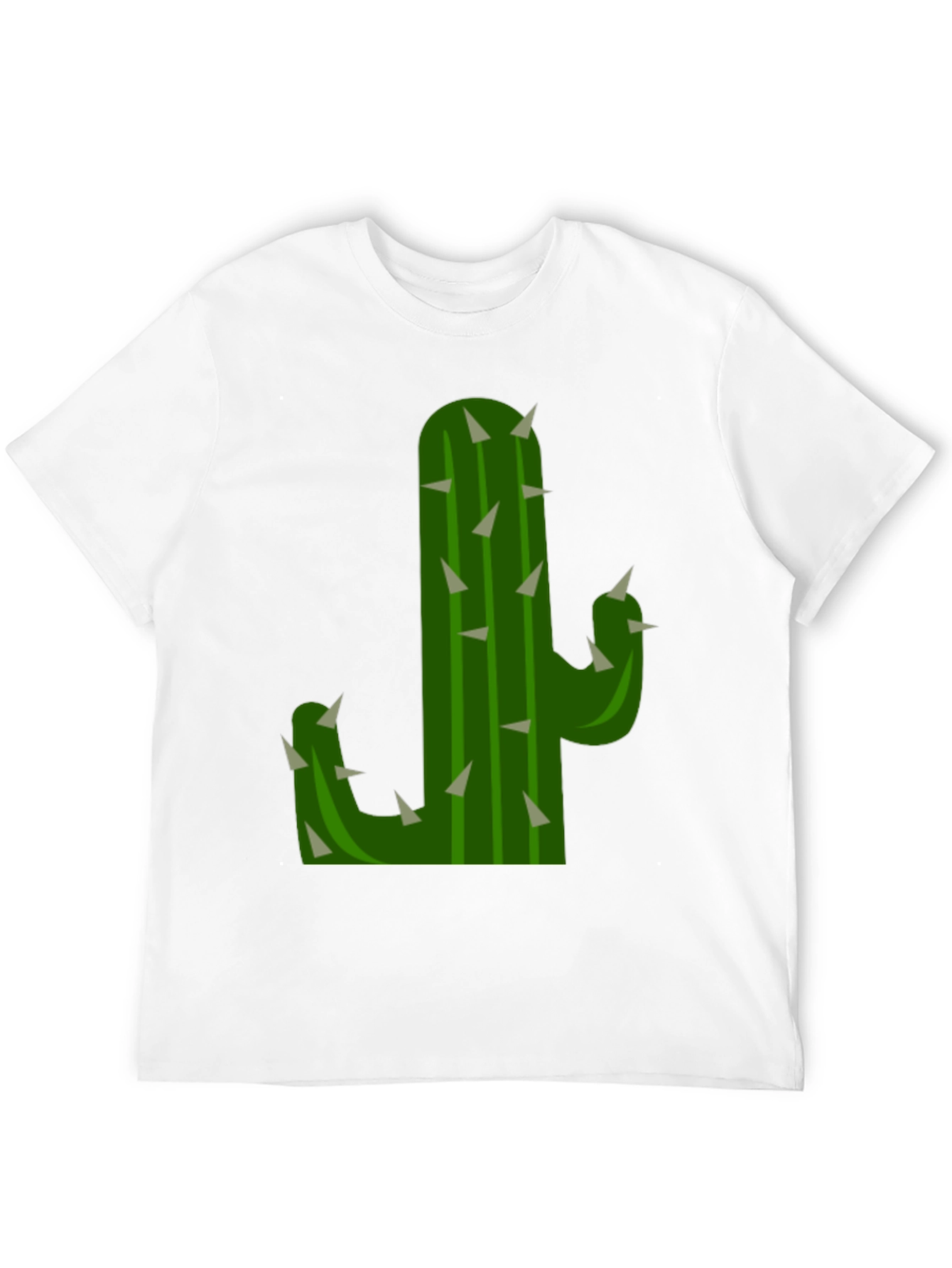Cactus Graphic Tee - Black Cotton T-Shirt