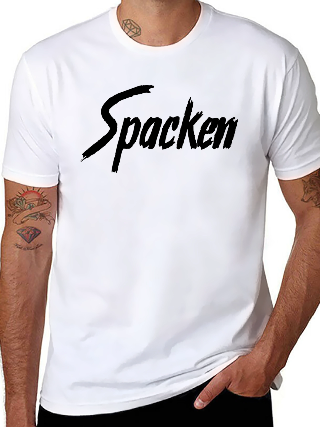 Bold Black Spacken Graphic Tee