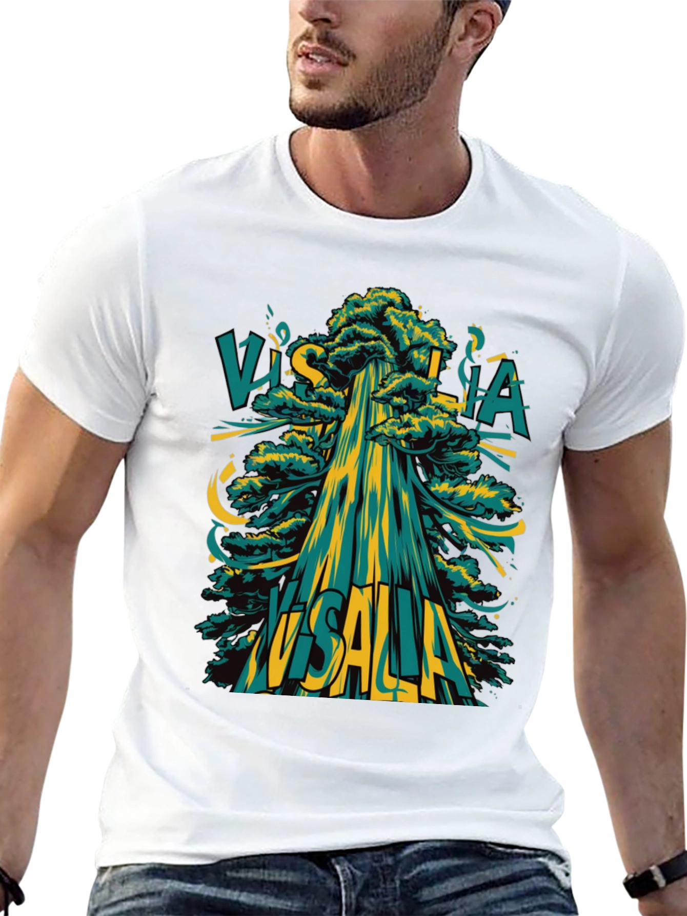 Visalia Tree Graphic Tee - Modern Style