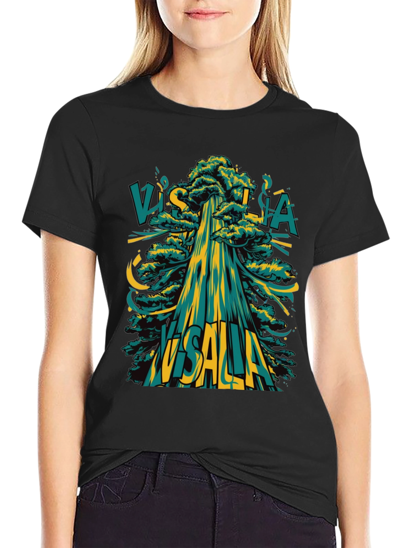 Visalia Tree Graphic Tee - Modern Style